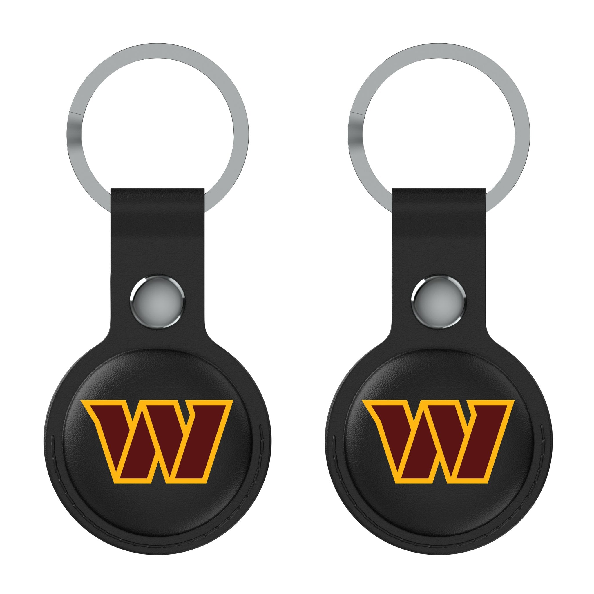 Washington Commanders Insignia Black Airtag Holder 2-Pack - Sports Gifts, Sports Memorabilia, Sports Collectibles, Fan Shop