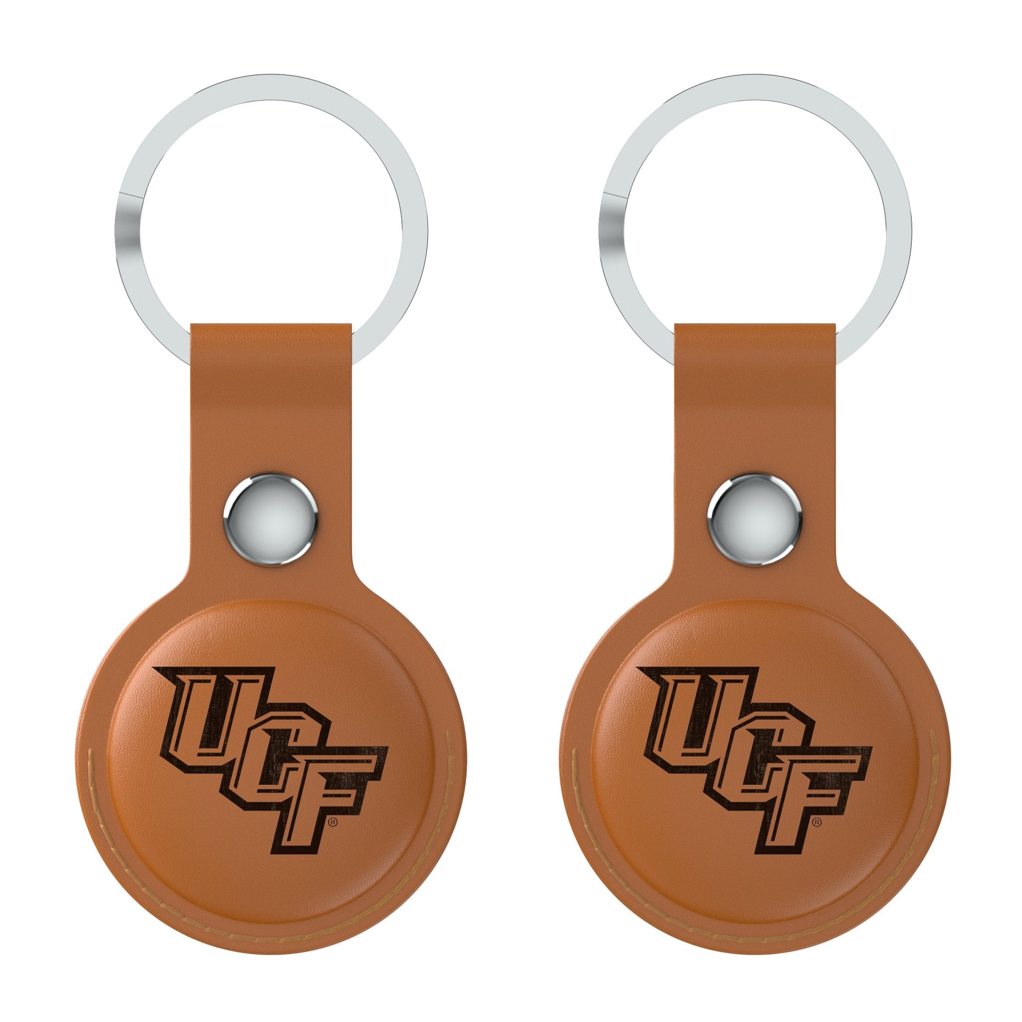 University of Central Florida Golden Knights Burn Brown Airtag Holder 2-Pack - Sports Gifts, Sports Memorabilia, Sports Collectibles, Fan Shop