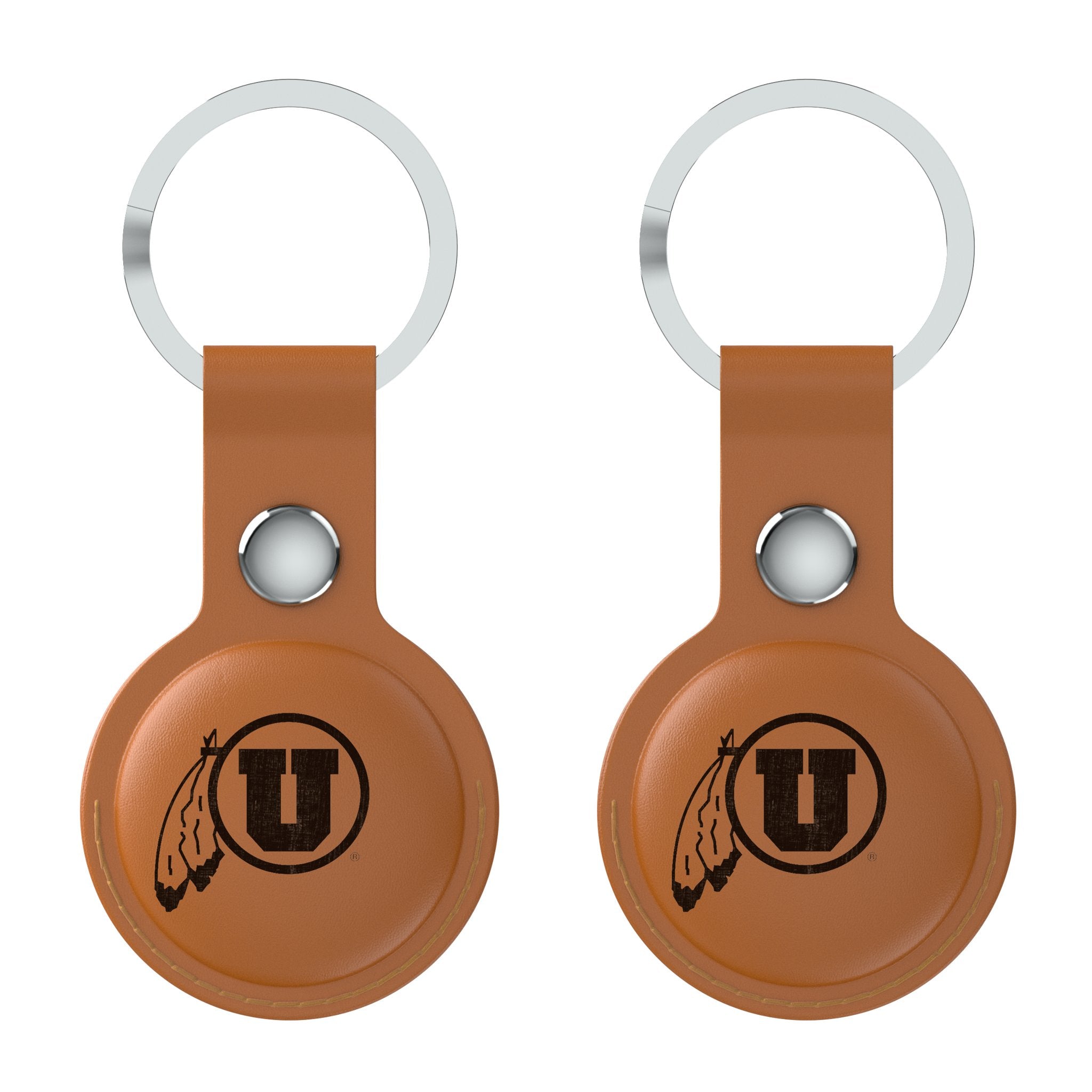 University of Utah Utes Burn Brown Airtag Holder 2-Pack - Sports Gifts, Sports Memorabilia, Sports Collectibles, Fan Shop