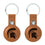 Michigan State University Spartans Burn Brown Airtag Holder 2-Pack - Sports Gifts, Sports Memorabilia, Sports Collectibles, Fan Shop