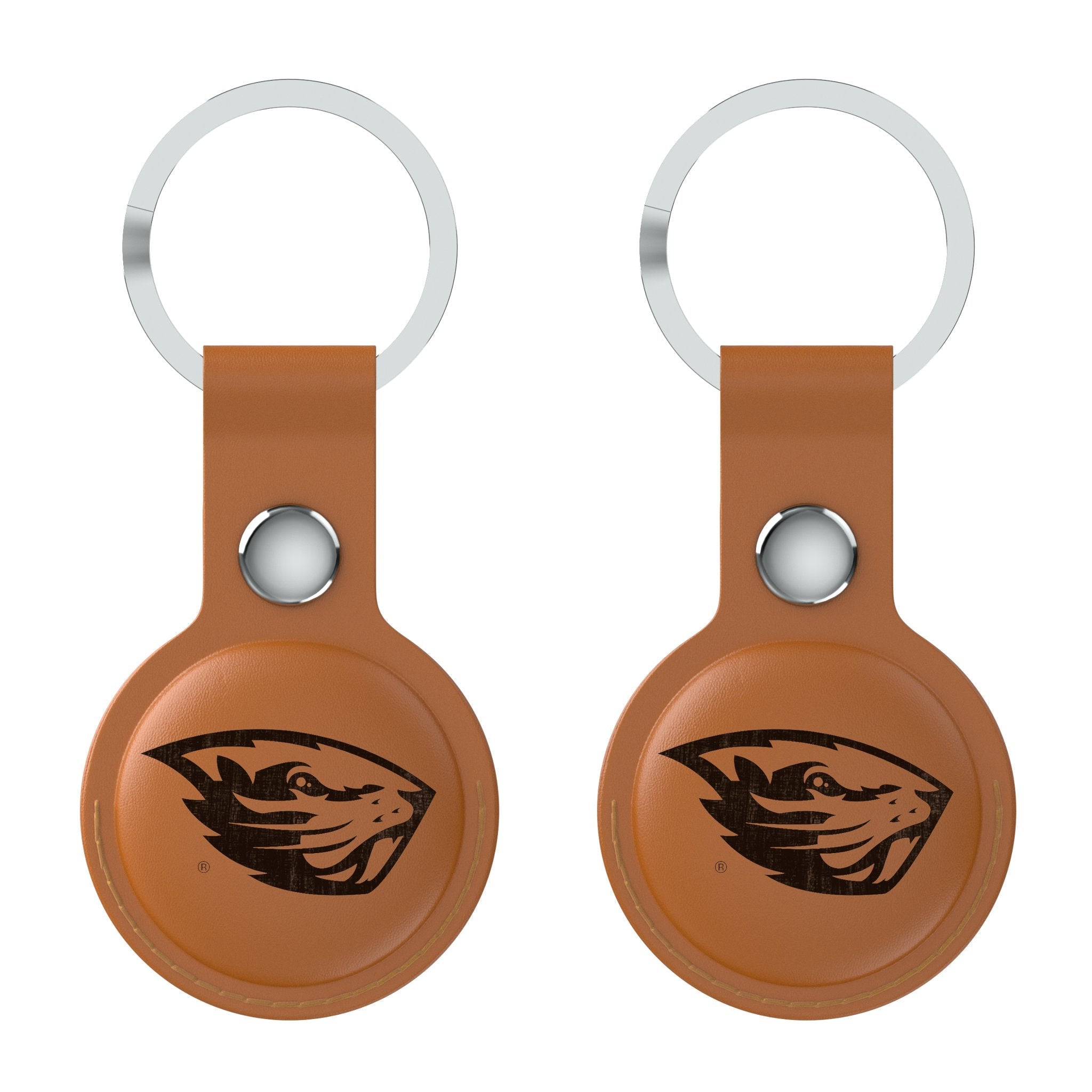 Oregon State University Beavers Burn Brown Airtag Holder 2-Pack - Sports Gifts, Sports Memorabilia, Sports Collectibles, Fan Shop