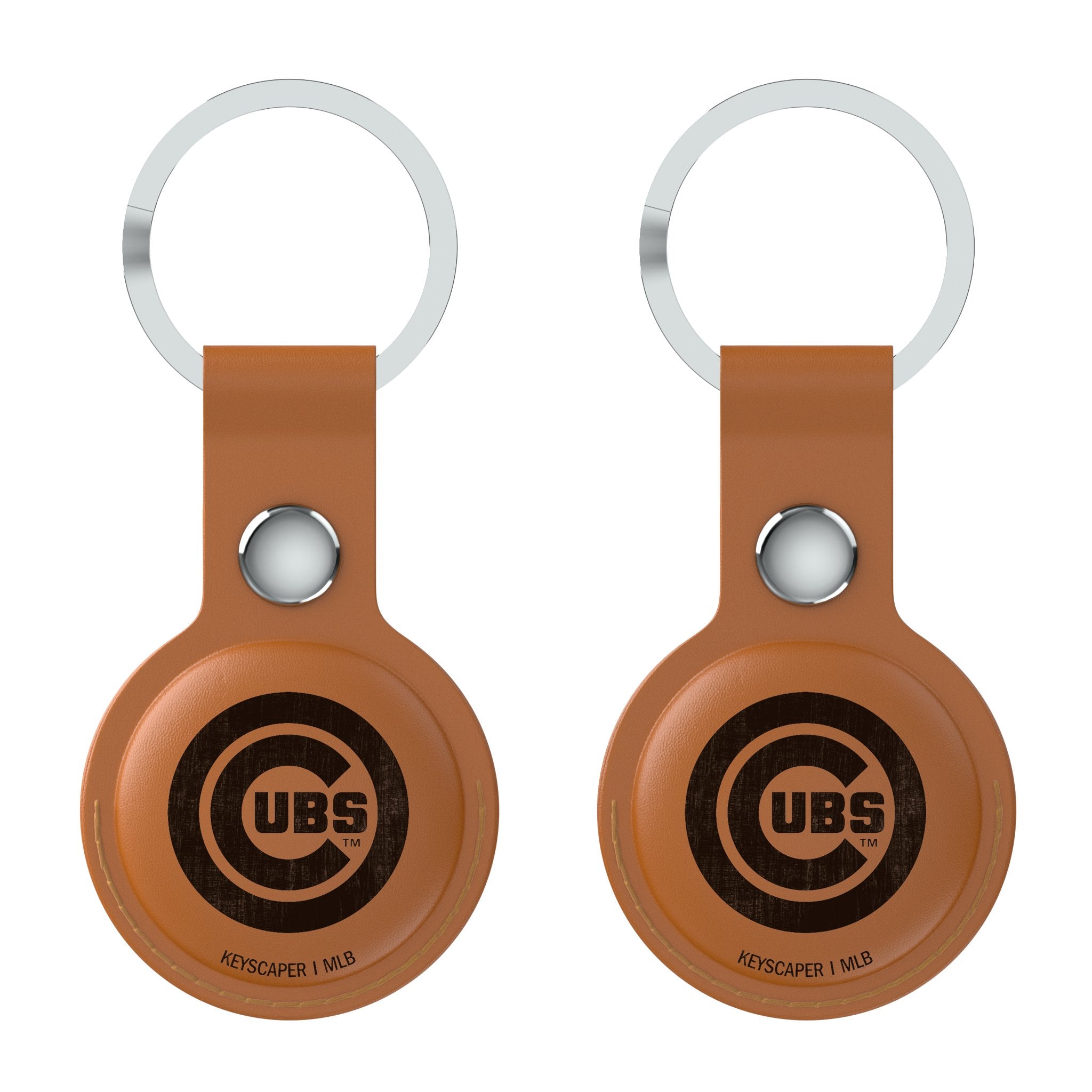Chicago Cubs Burn Brown Airtag Holder 2-Pack - Sports Gifts, Sports Memorabilia, Sports Collectibles, Fan Shop
