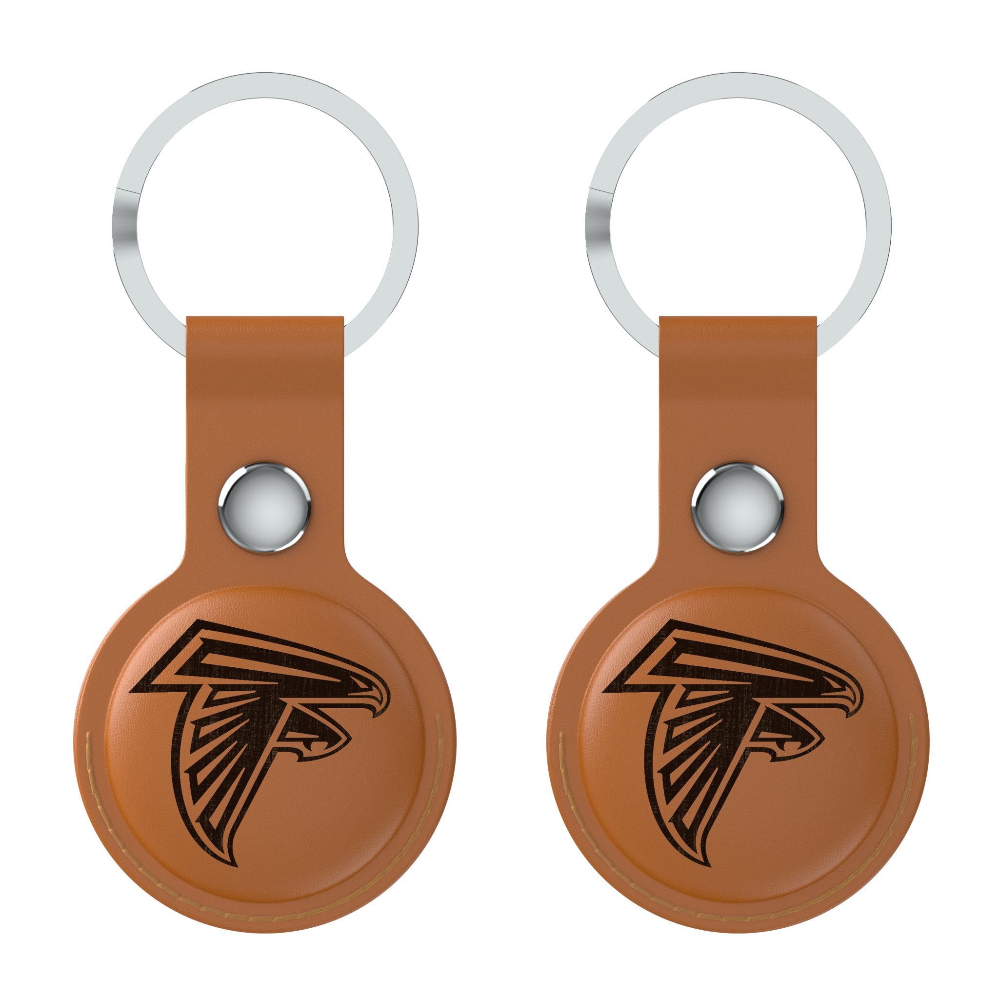 Atlanta Falcons Burn Brown Airtag Holder 2-Pack - Sports Gifts, Sports Memorabilia, Sports Collectibles, Fan Shop