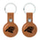 Carolina Panthers Burn Brown Airtag Holder 2-Pack - Sports Gifts, Sports Memorabilia, Sports Collectibles, Fan Shop