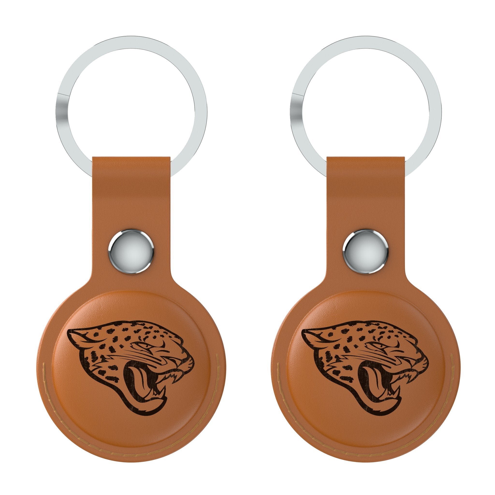 Jacksonville Jaguars Burn Brown Airtag Holder 2-Pack - Sports Gifts, Sports Memorabilia, Sports Collectibles, Fan Shop