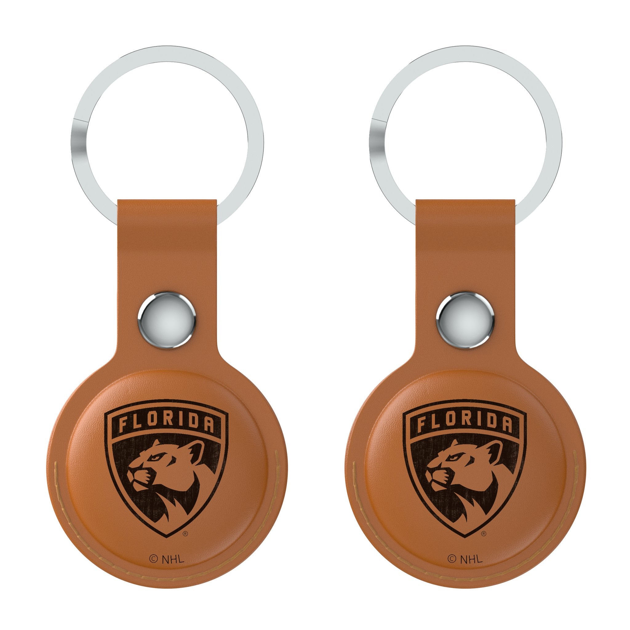 Florida Panthers Burn Brown Airtag Holder 2-Pack - Sports Gifts, Sports Memorabilia, Sports Collectibles, Fan Shop