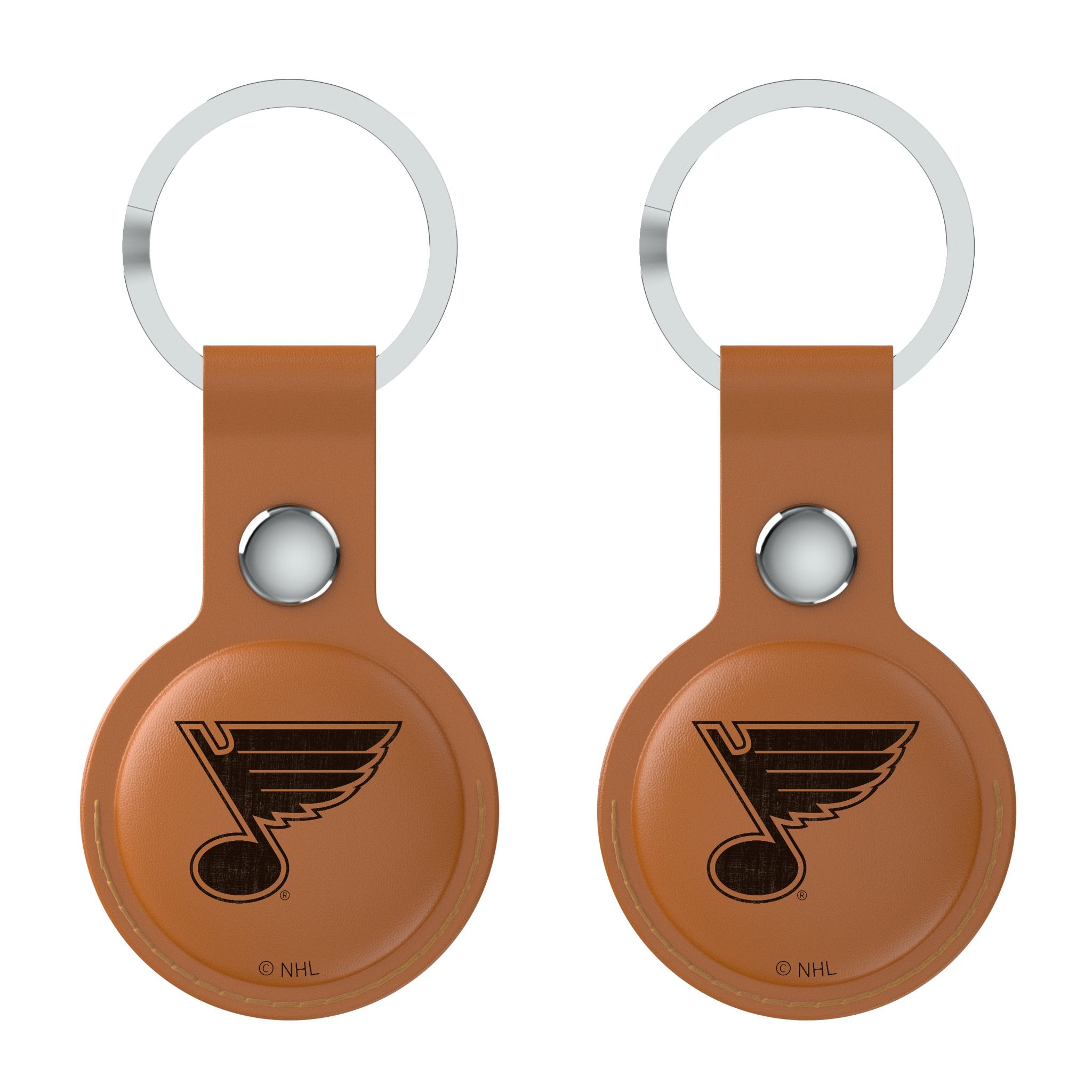 St. Louis Blues Burn Brown Airtag Holder 2-Pack - Sports Gifts, Sports Memorabilia, Sports Collectibles, Fan Shop