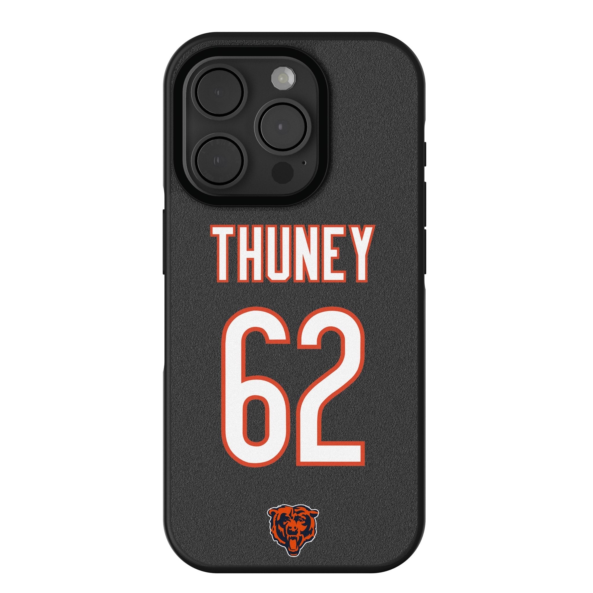 Joe Thuney Chicago Bears 62 Game Tactic Bump Phone Case for Apple iPhone - Sports Gifts, Sports Memorabilia, Sports Collectibles, Fan Shop