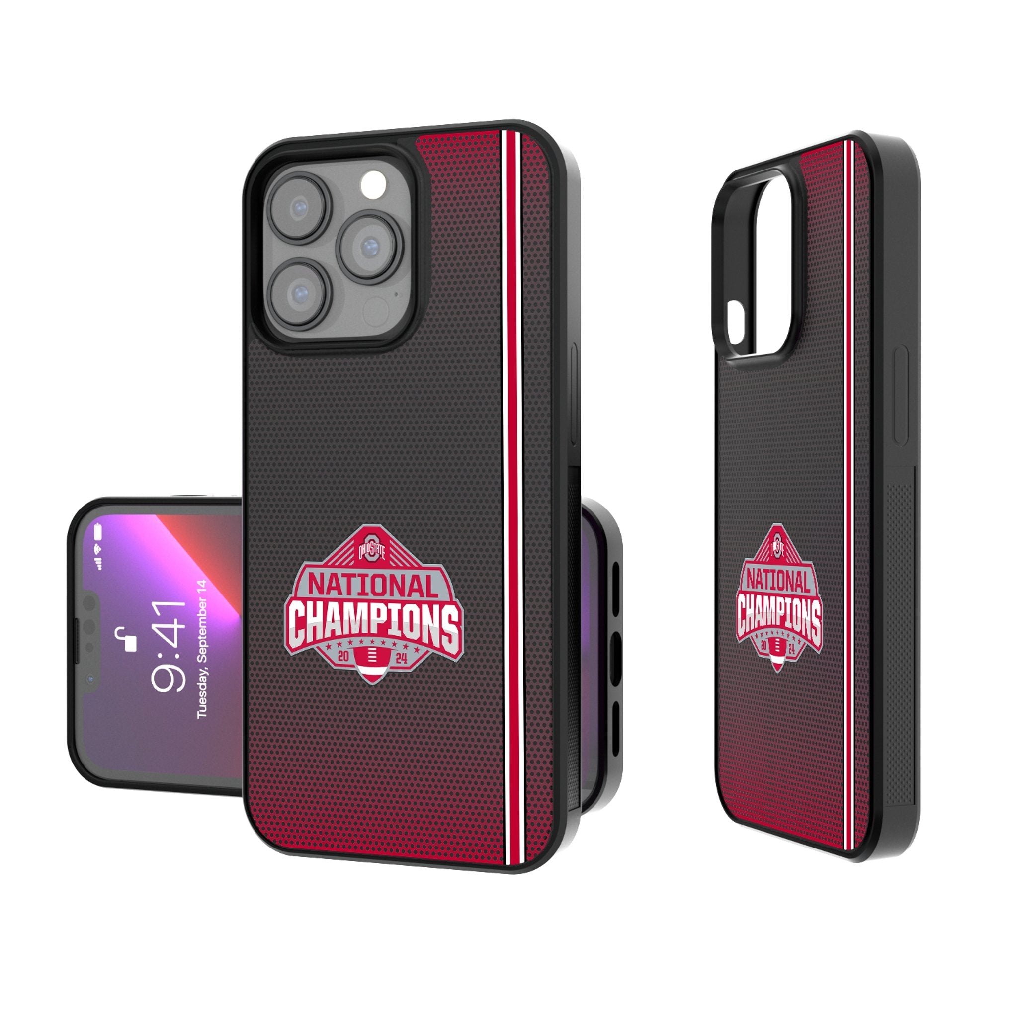 Ohio State University Buckeyes 2024 College Football Playoff National Champion Bump Phone Case for Apple iPhone - Sports Gifts, Sports Memorabilia, Sports Collectibles, Fan Shop