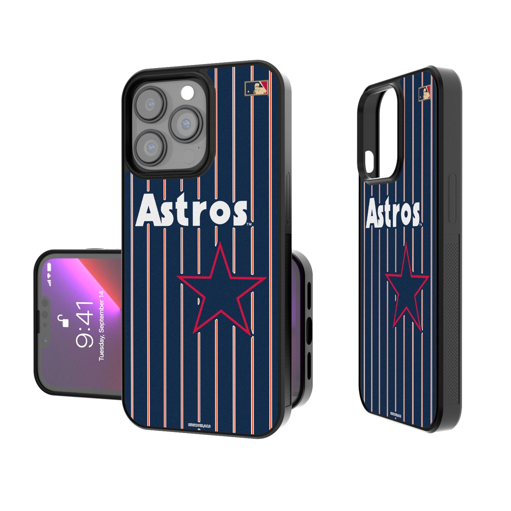 Houston Astros 1975-1981 - Cooperstown Collection Pinstripe Bump Phone Case - Sports Gifts, Sports Memorabilia, Sports Collectibles, Fan Shop