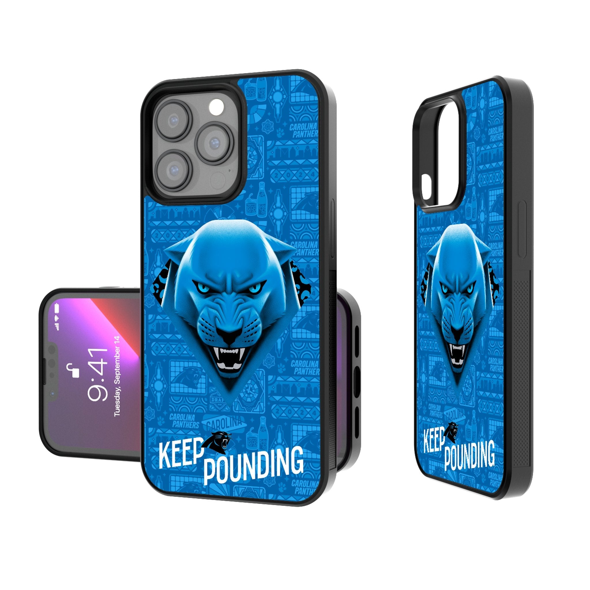 Carolina Panthers 2024 Illustrated Limited Edition Bump Phone Case - Sports Gifts, Sports Memorabilia, Sports Collectibles, Fan Shop
