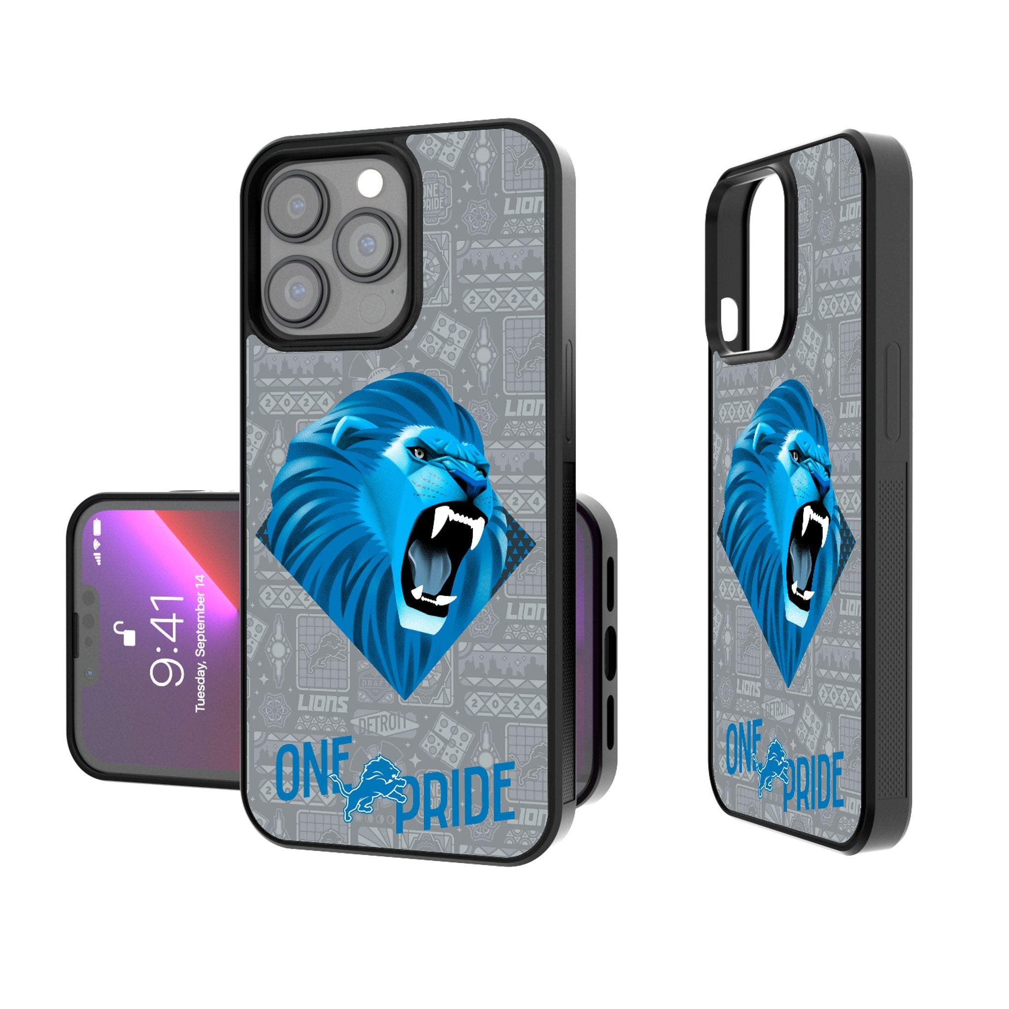 Detroit Lions 2024 Illustrated Limited Edition Bump Phone Case - Sports Gifts, Sports Memorabilia, Sports Collectibles, Fan Shop