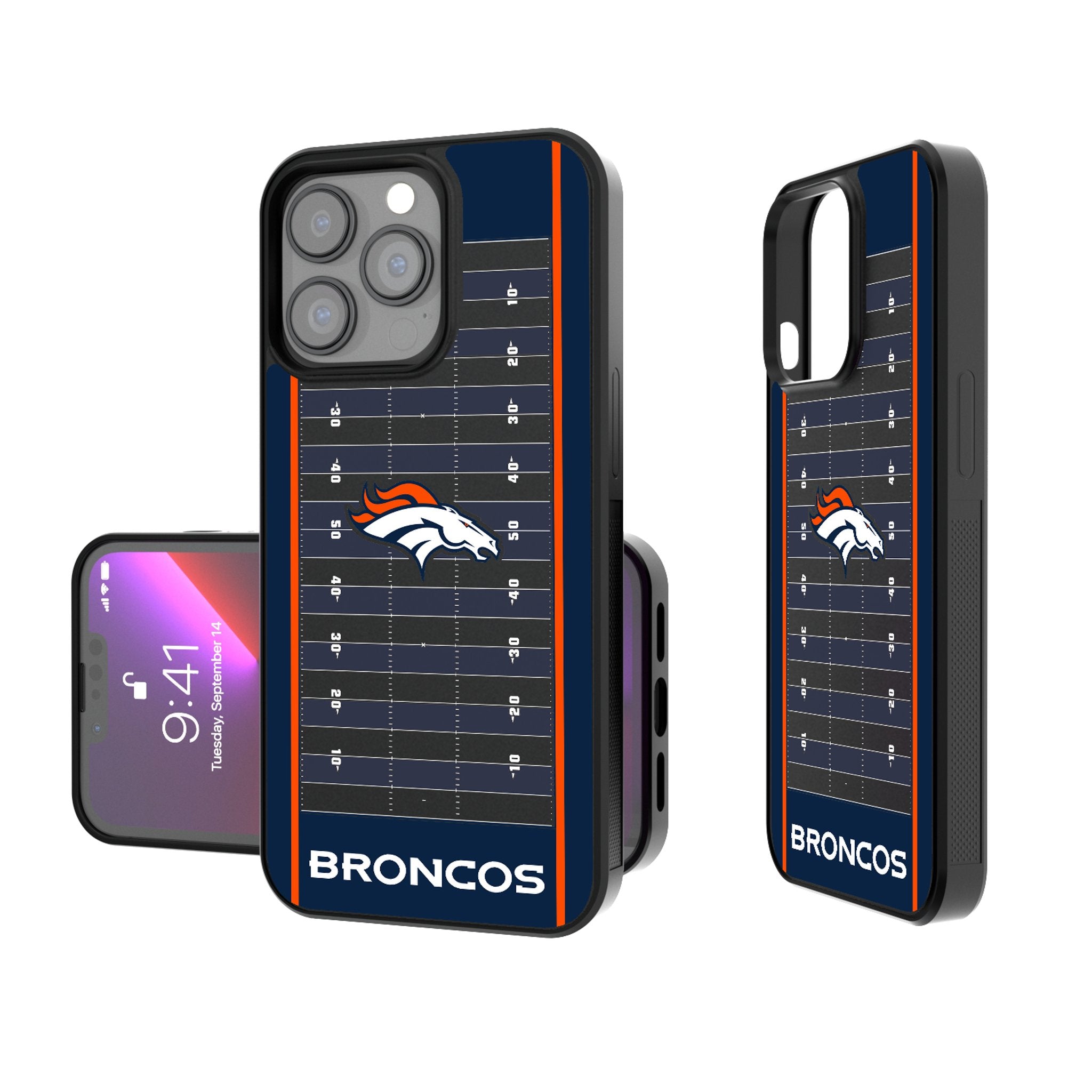 Denver Broncos Field Bump Phone Case - Sports Gifts, Sports Memorabilia, Sports Collectibles, Fan Shop