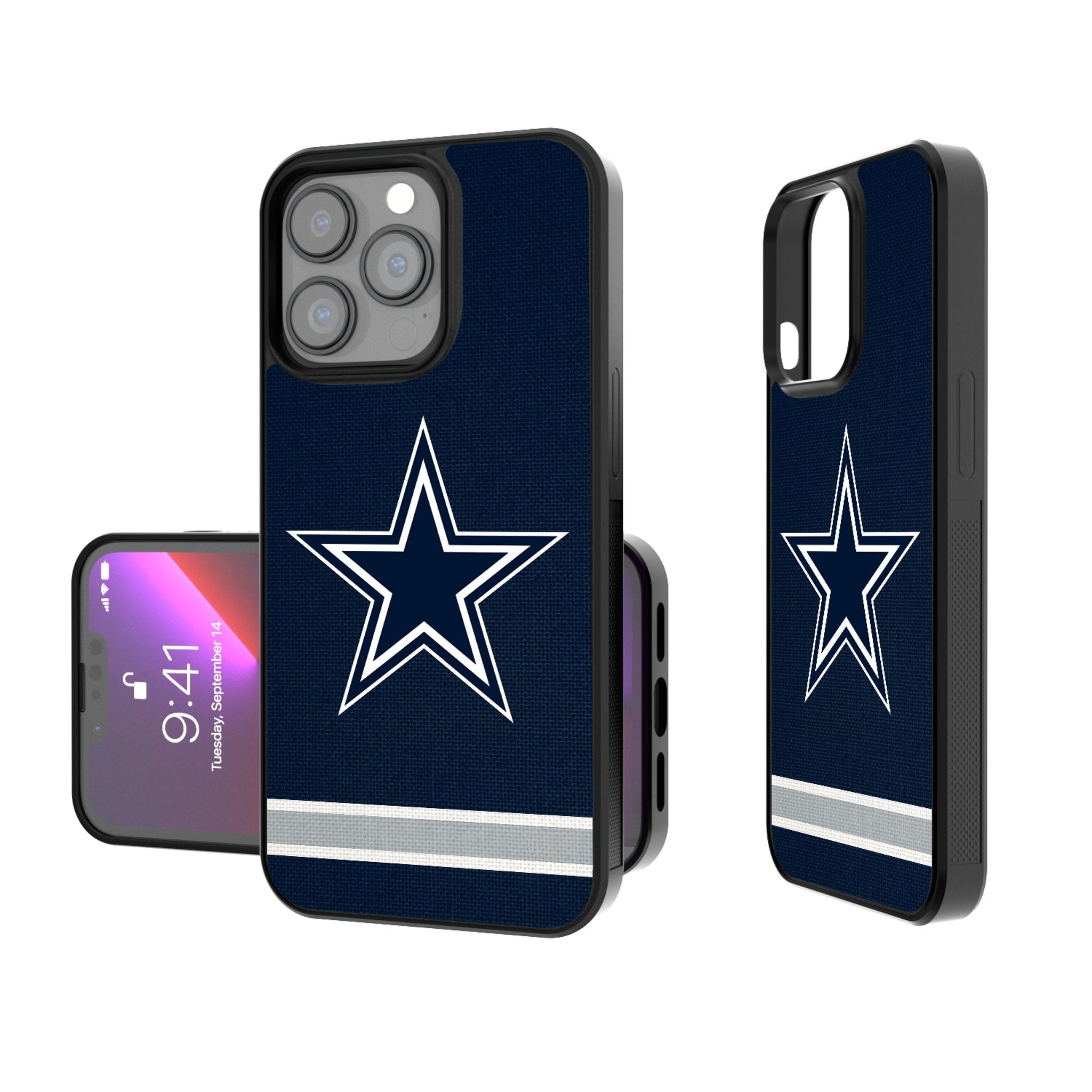 Dallas Cowboys Stripe Bump Phone Case - Sports Gifts, Sports Memorabilia, Sports Collectibles, Fan Shop