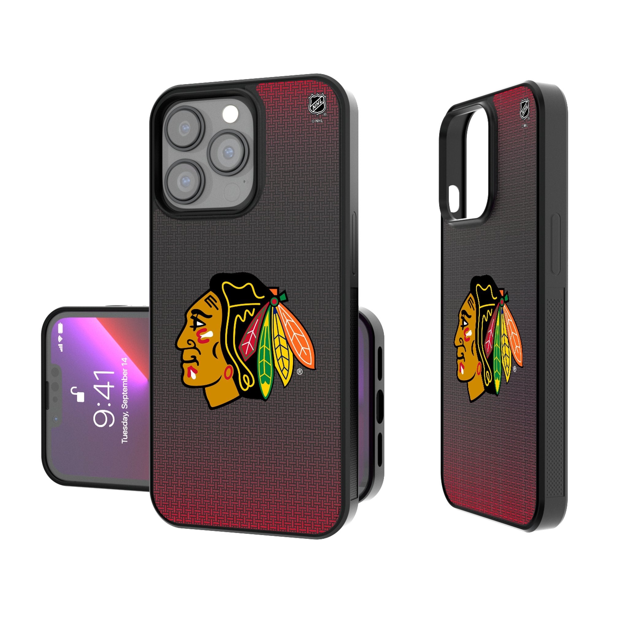 Chicago Blackhawks Linen Bump Phone Case - Sports Gifts, Sports Memorabilia, Sports Collectibles, Fan Shop
