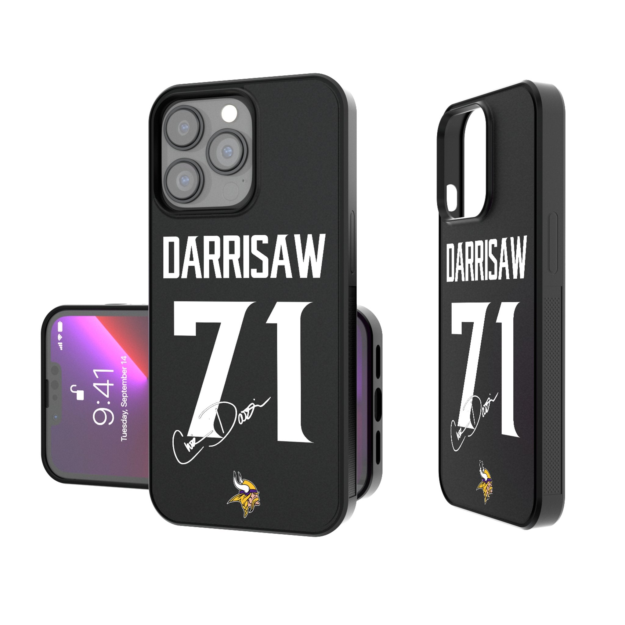 Christian Darrisaw Minnesota Vikings 71 Ready Bump Phone Case - Sports Gifts, Sports Memorabilia, Sports Collectibles, Fan Shop