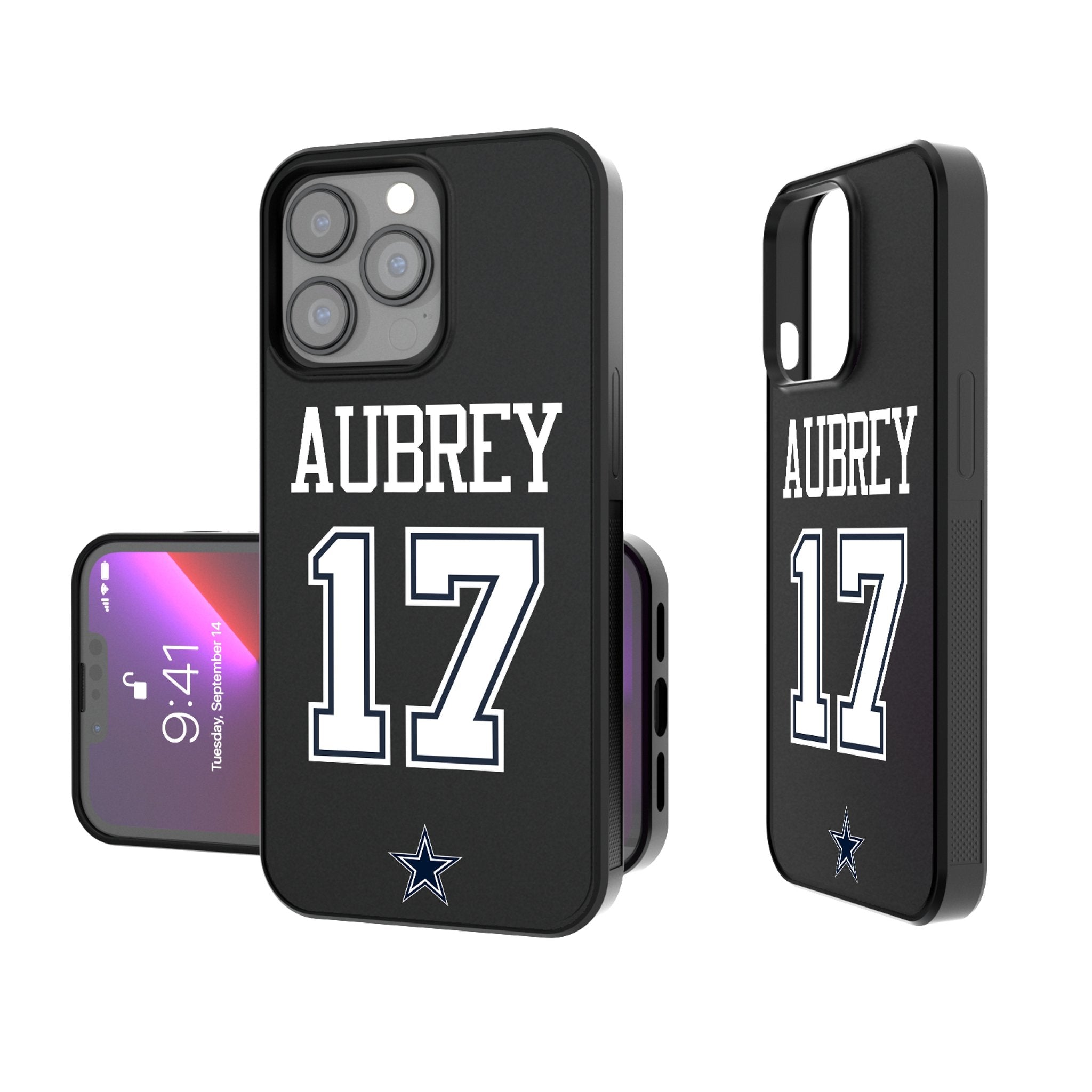 Brandon Aubrey Dallas Cowboys 17 Ready Bump Phone Case - Sports Gifts, Sports Memorabilia, Sports Collectibles, Fan Shop