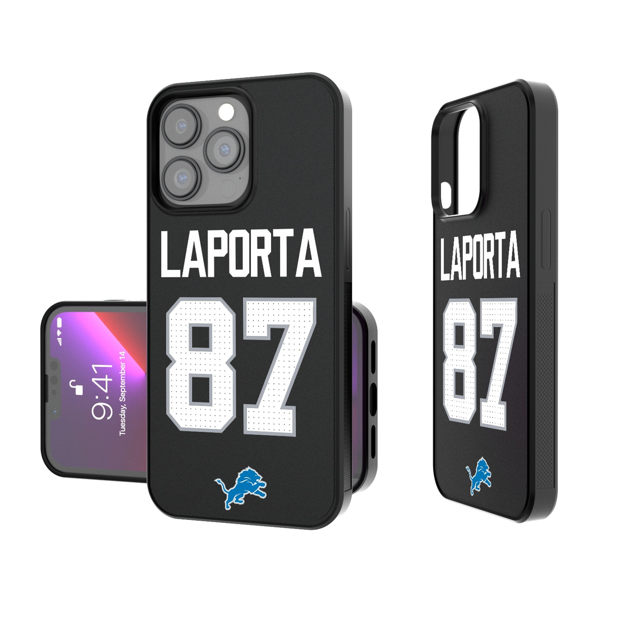 Sam LaPorta Detroit Lions 87 Ready Bump Phone Case - Sports Gifts, Sports Memorabilia, Sports Collectibles, Fan Shop