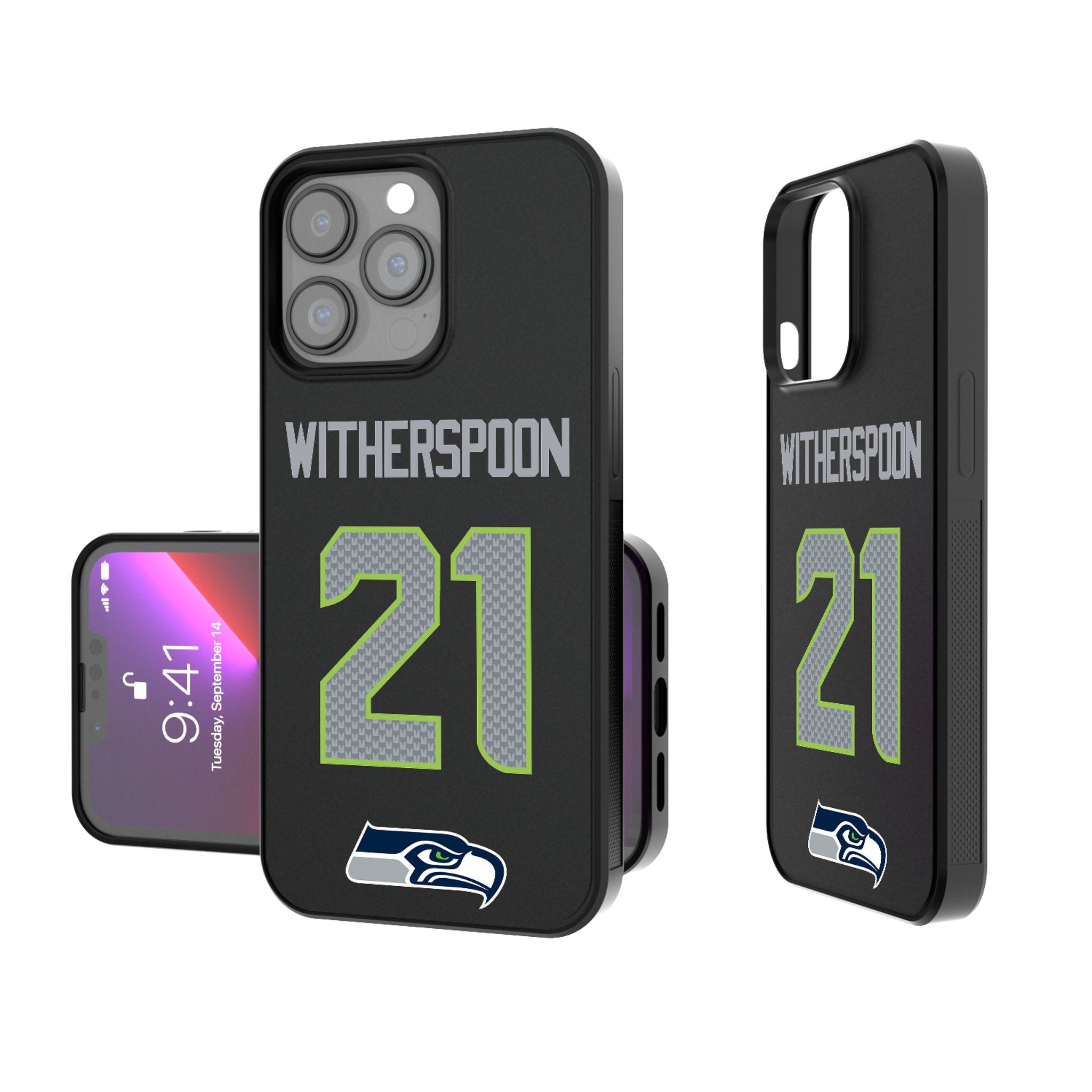 Devon Witherspoon Seattle Seahawks 21 Ready Bump Phone Case - Sports Gifts, Sports Memorabilia, Sports Collectibles, Fan Shop