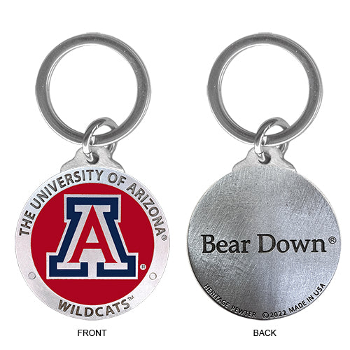 University of Arizona Keychain w/ Backtext - Sports Collectibles, Sports Memorabilia, Sports Fan Shop, Sports Gifts