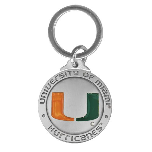 University of Miami Keychain w/ Backtext - Sports Gifts, Sports Memorabilia, Sports Collectibles, Fan Shop