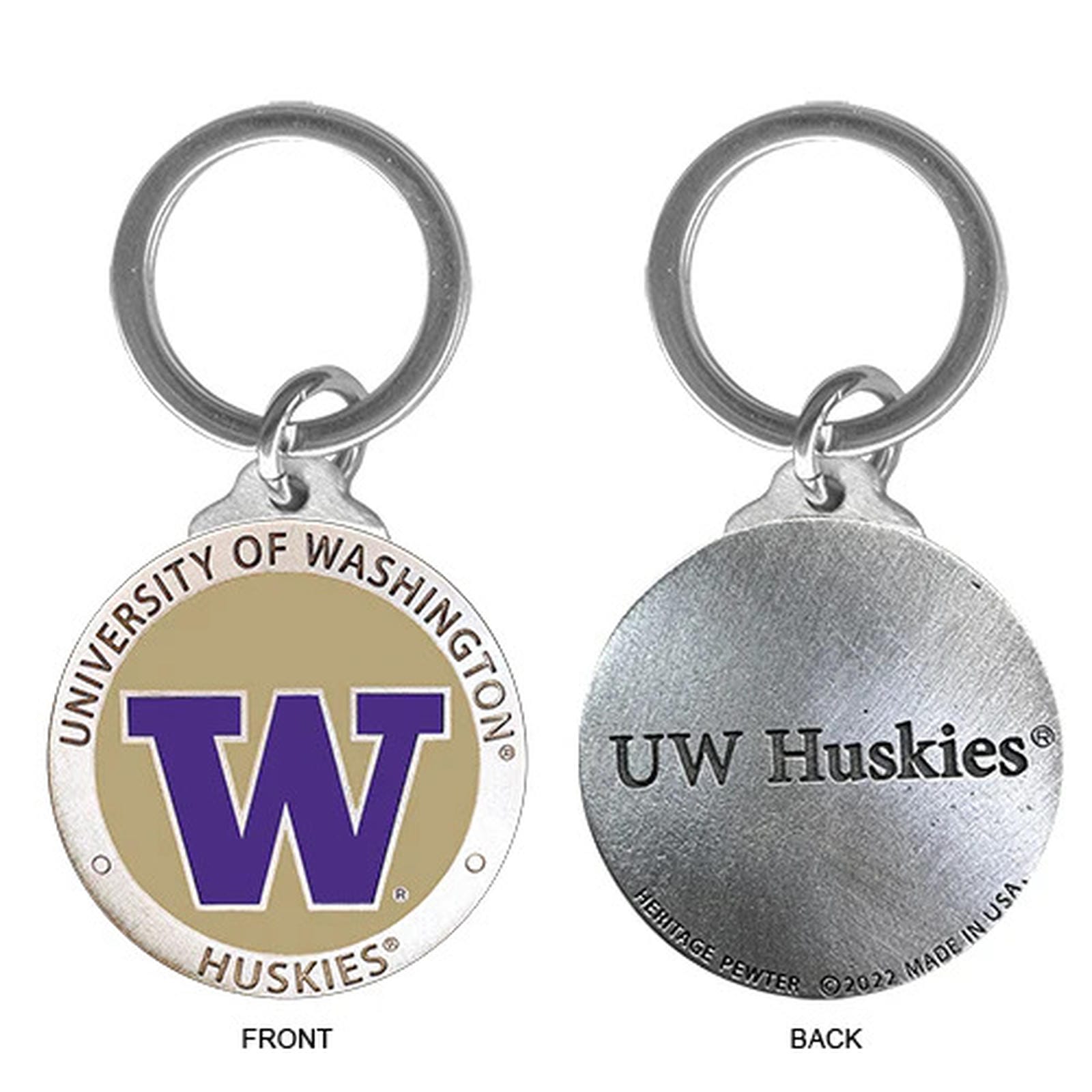 University of Washington Keychain w/ Backtext - Sports Gifts, Sports Memorabilia, Sports Collectibles, Fan Shop