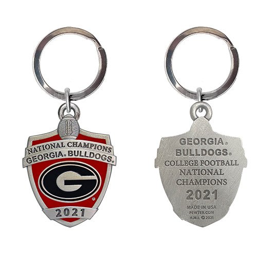 2021 Georgia Football Championship Keychain (Shield) - Sports Gifts, Sports Memorabilia, Sports Collectibles, Fan Shop