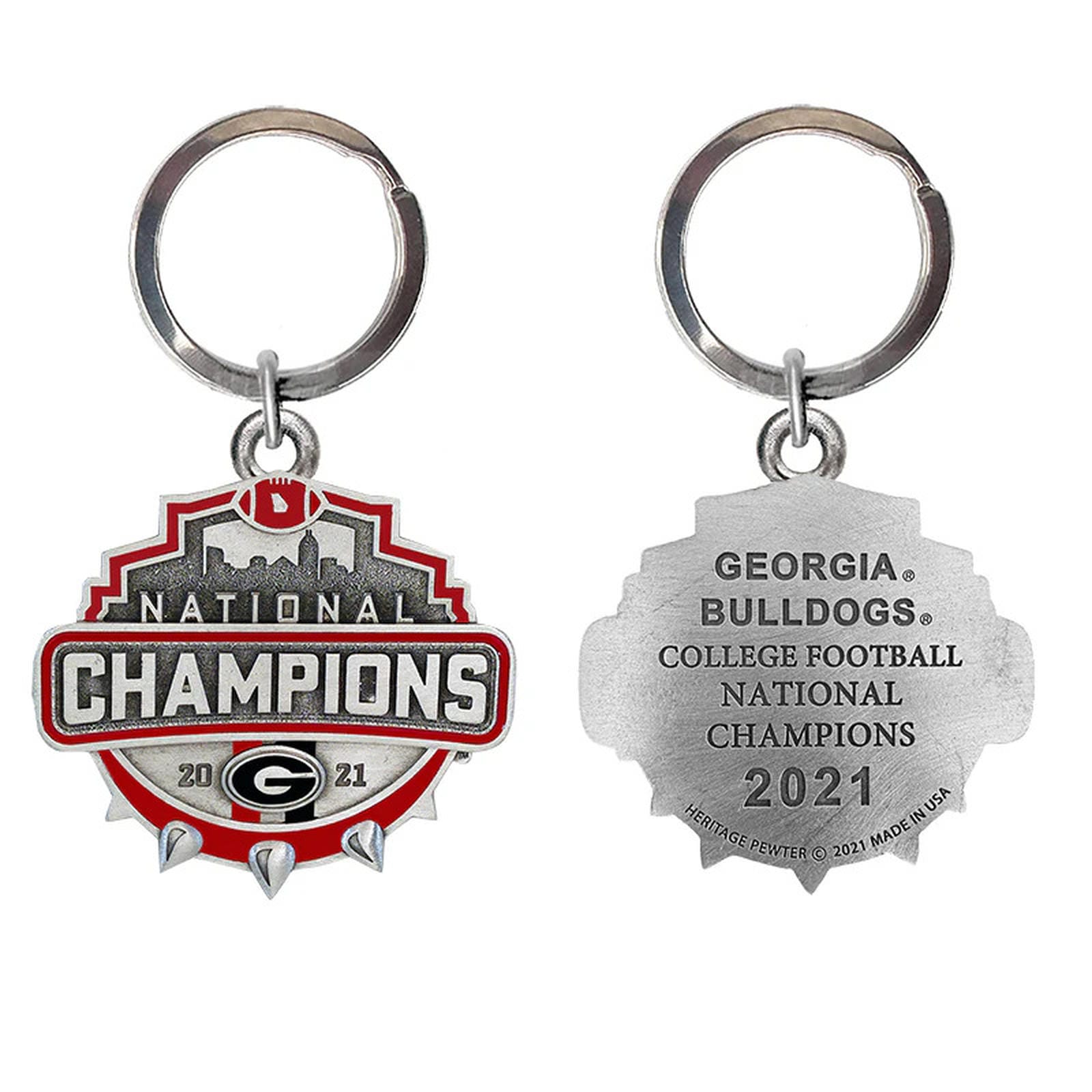 2021 Georgia Football Championship Keychain (Spike) - Sports Gifts, Sports Memorabilia, Sports Collectibles, Fan Shop