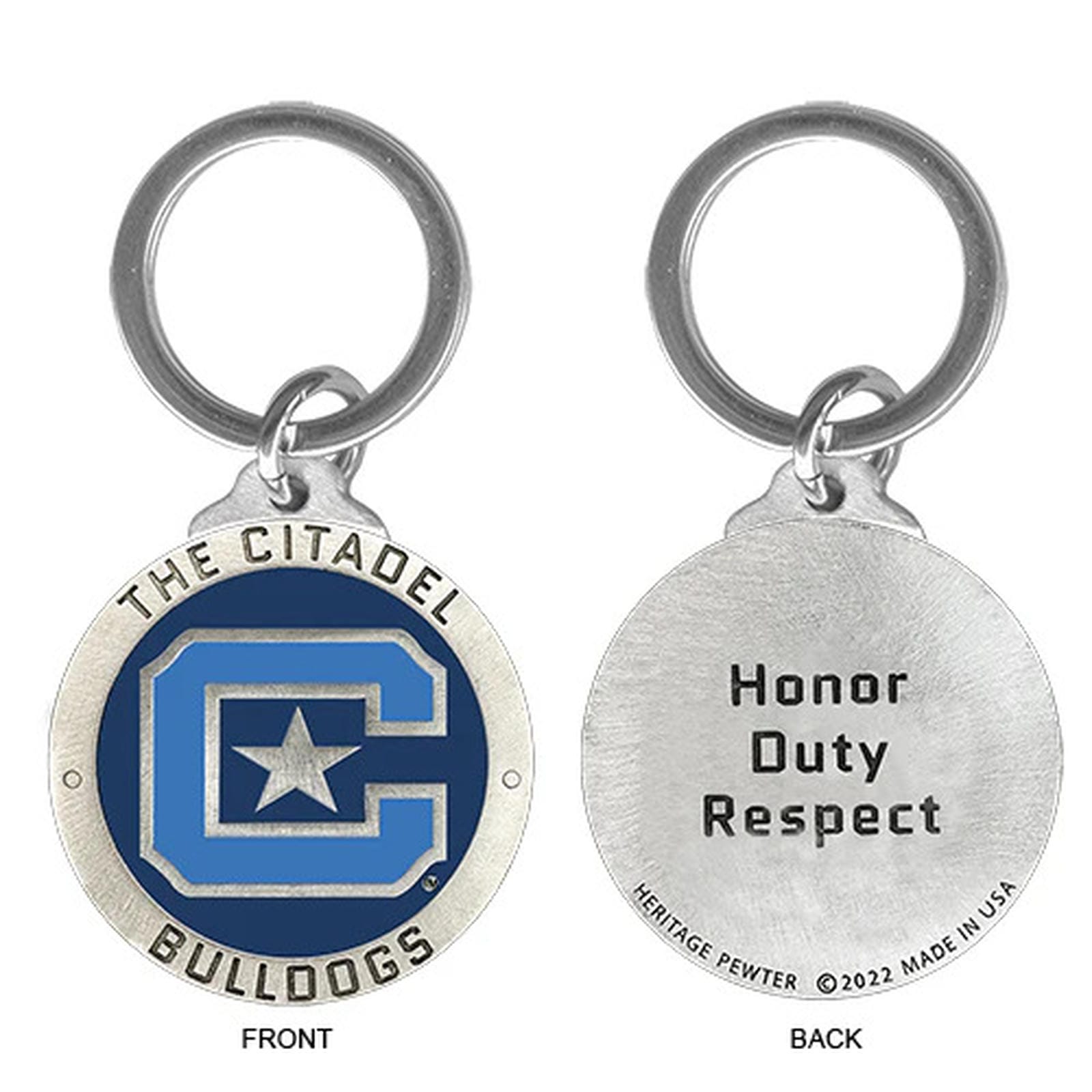 The Citadel Keychain w/ Backtext - Sports Gifts, Sports Memorabilia, Sports Collectibles, Fan Shop