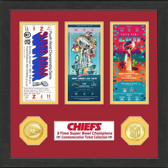 Kansas City Chiefs Super Bowl Championship Ticket Collection - 757 Sports Collectibles