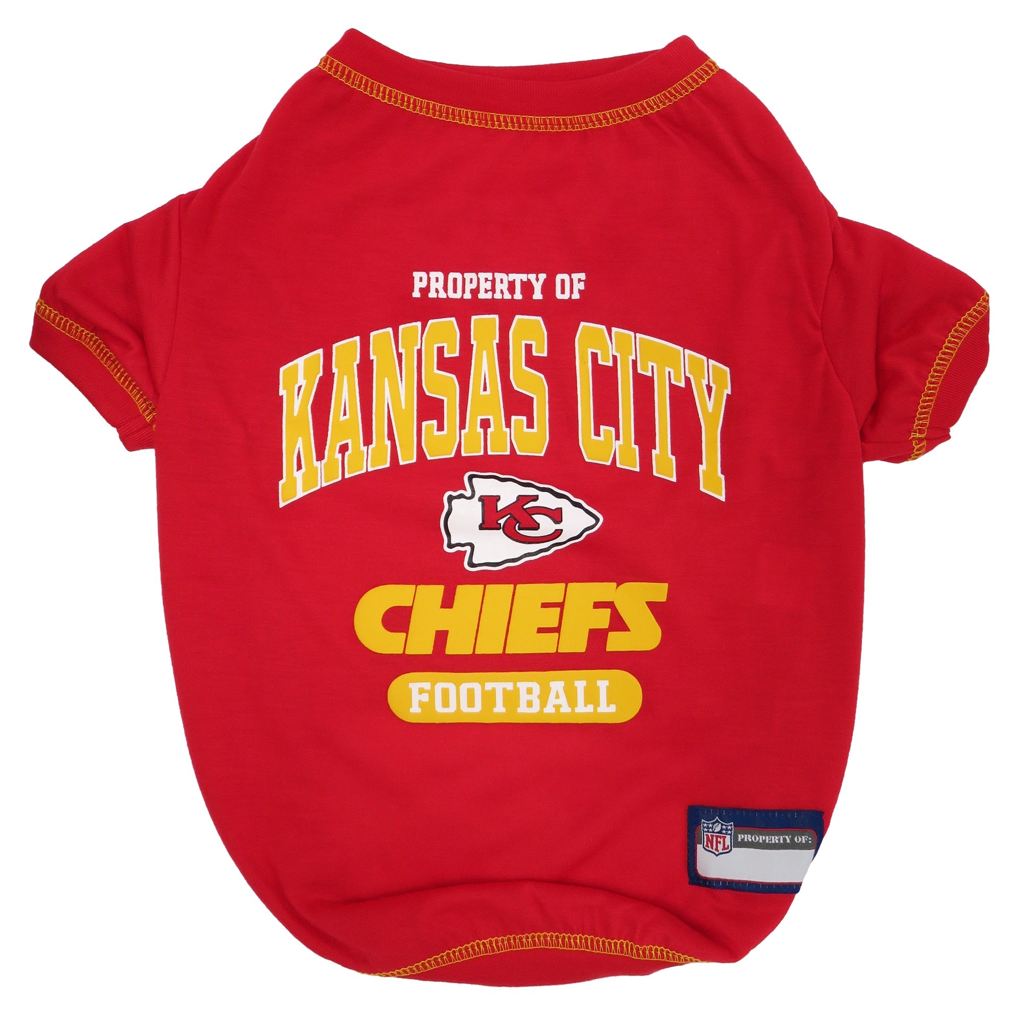 Kansas City Chiefs Dog Tee Shirt by Pets First - Sports Collectibles, Sports Memorabilia, Sports Fan Shop, Sports Gifts