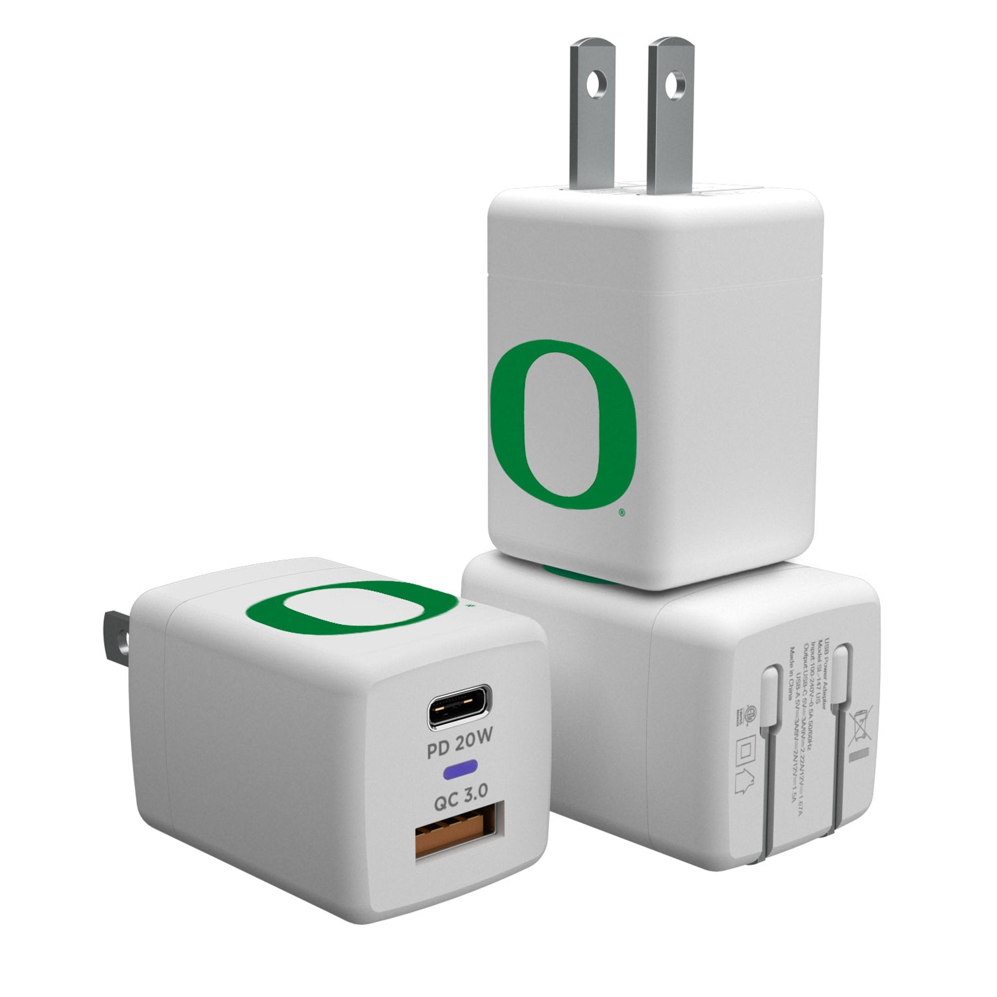 University of Oregon Ducks Insignia USB A/C Charger - Sports Gifts, Sports Memorabilia, Sports Collectibles, Fan Shop