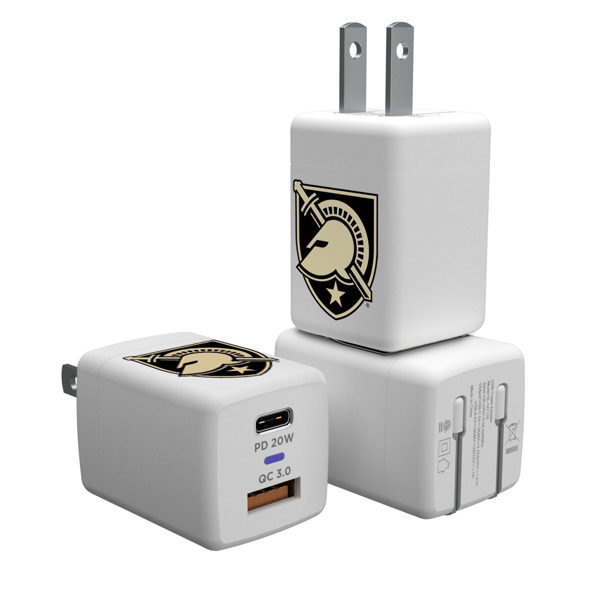United States Military Academy Black Knights Insignia USB A/C Charger - Sports Gifts, Sports Memorabilia, Sports Collectibles, Fan Shop