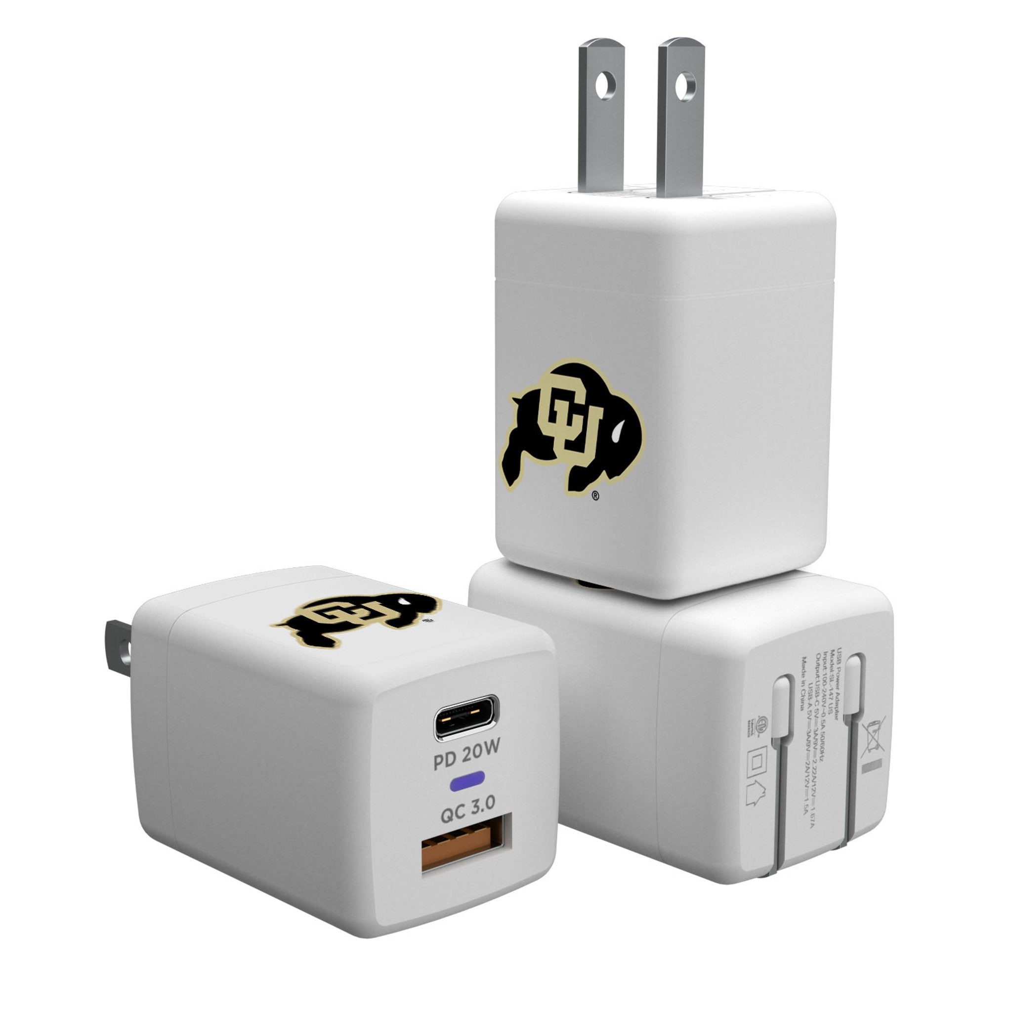 University of Colorado Buffaloes Insignia USB A/C Charger - Sports Gifts, Sports Memorabilia, Sports Collectibles, Fan Shop