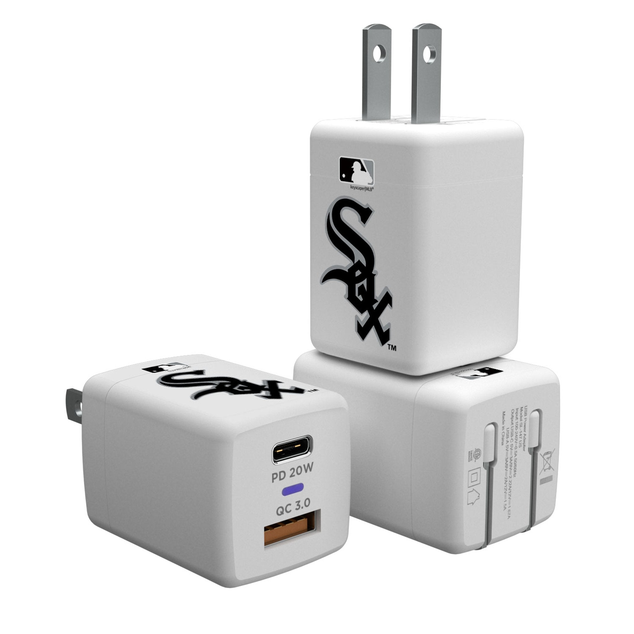 Chicago White Sox Insignia USB A/C Charger - Sports Gifts, Sports Memorabilia, Sports Collectibles, Fan Shop