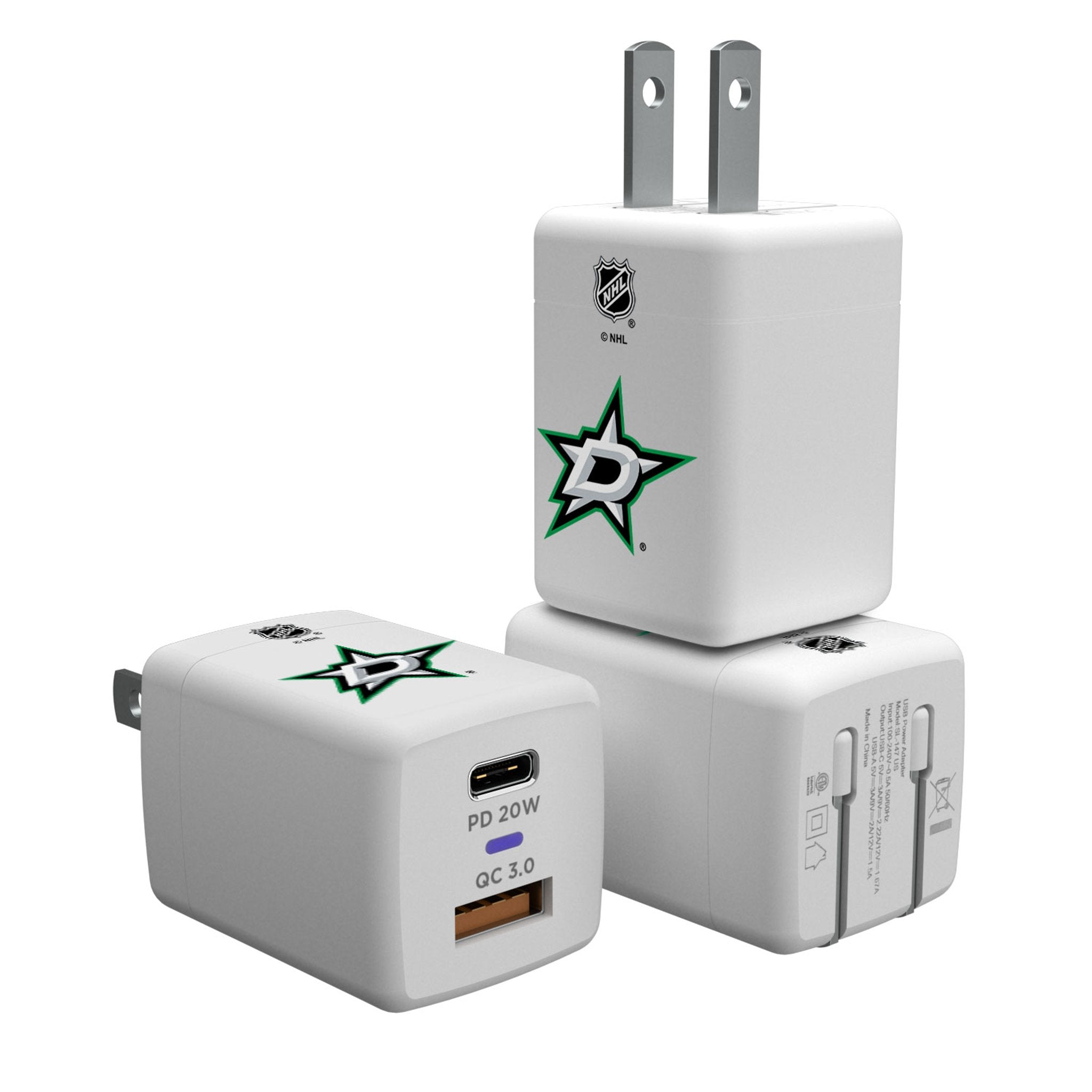 Dallas Stars Insignia USB A/C Charger - Sports Gifts, Sports Memorabilia, Sports Collectibles, Fan Shop