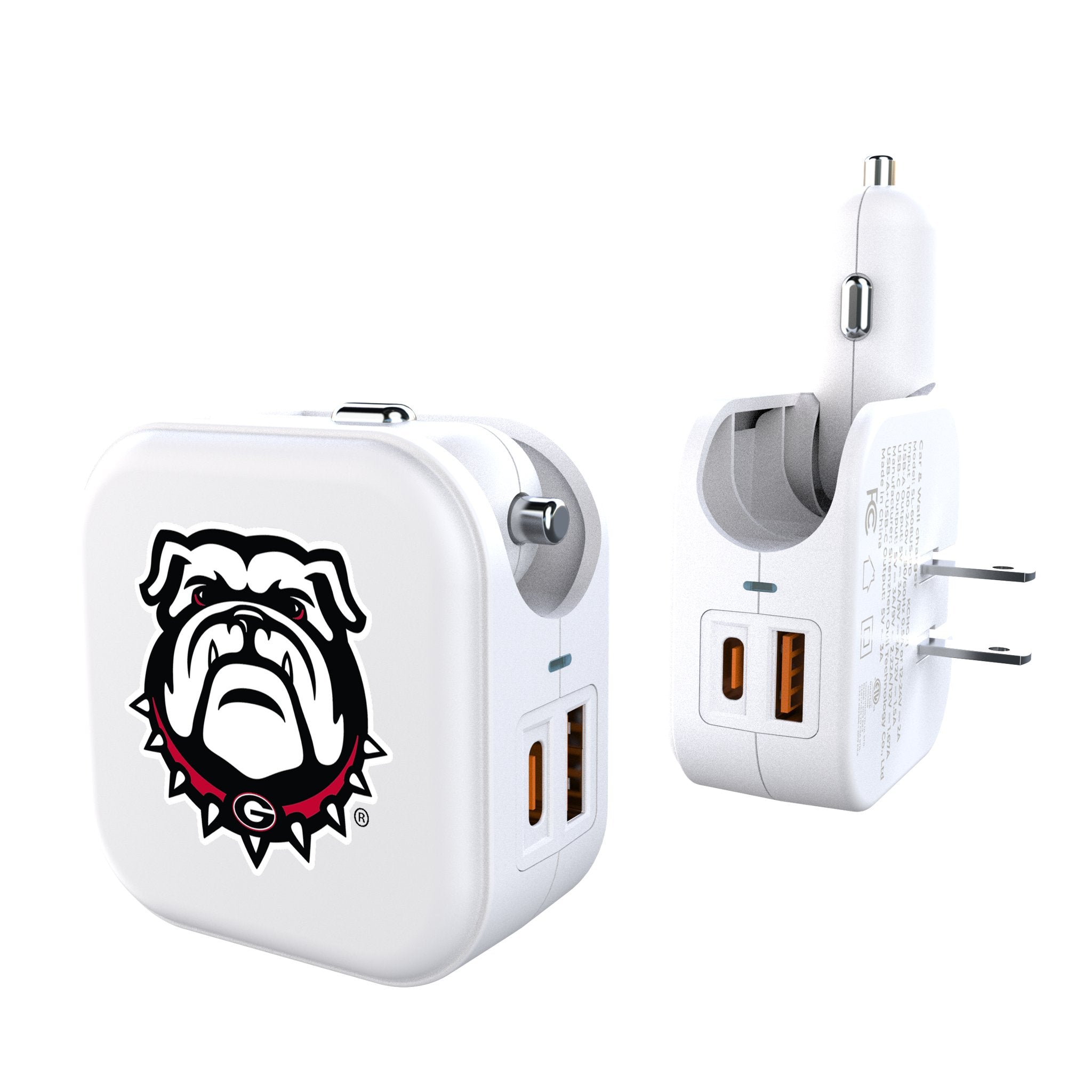 University of Georgia Bulldogs Uga Insignia 2 in 1 USB Charger - Sports Gifts, Sports Memorabilia, Sports Collectibles, Fan Shop