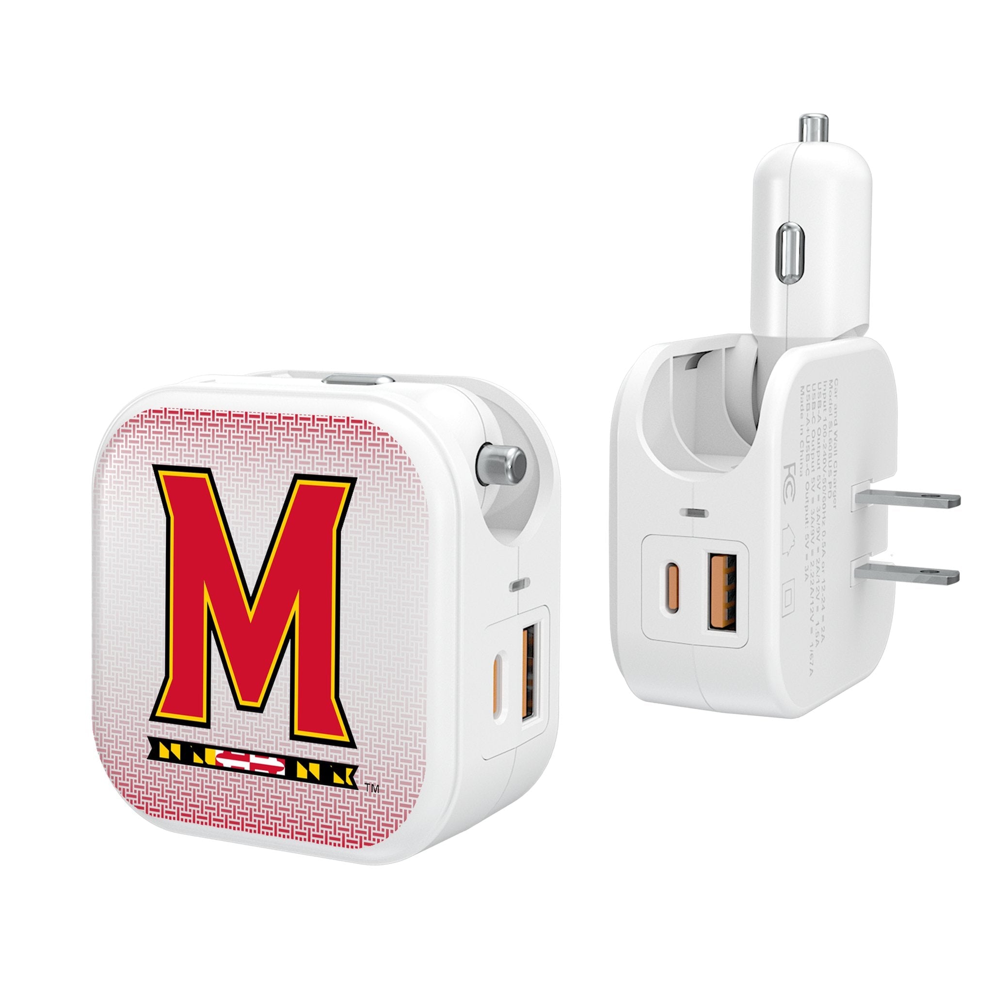 University of Maryland Terrapins Linen 2 in 1 USB Charger - Sports Gifts, Sports Memorabilia, Sports Collectibles, Fan Shop