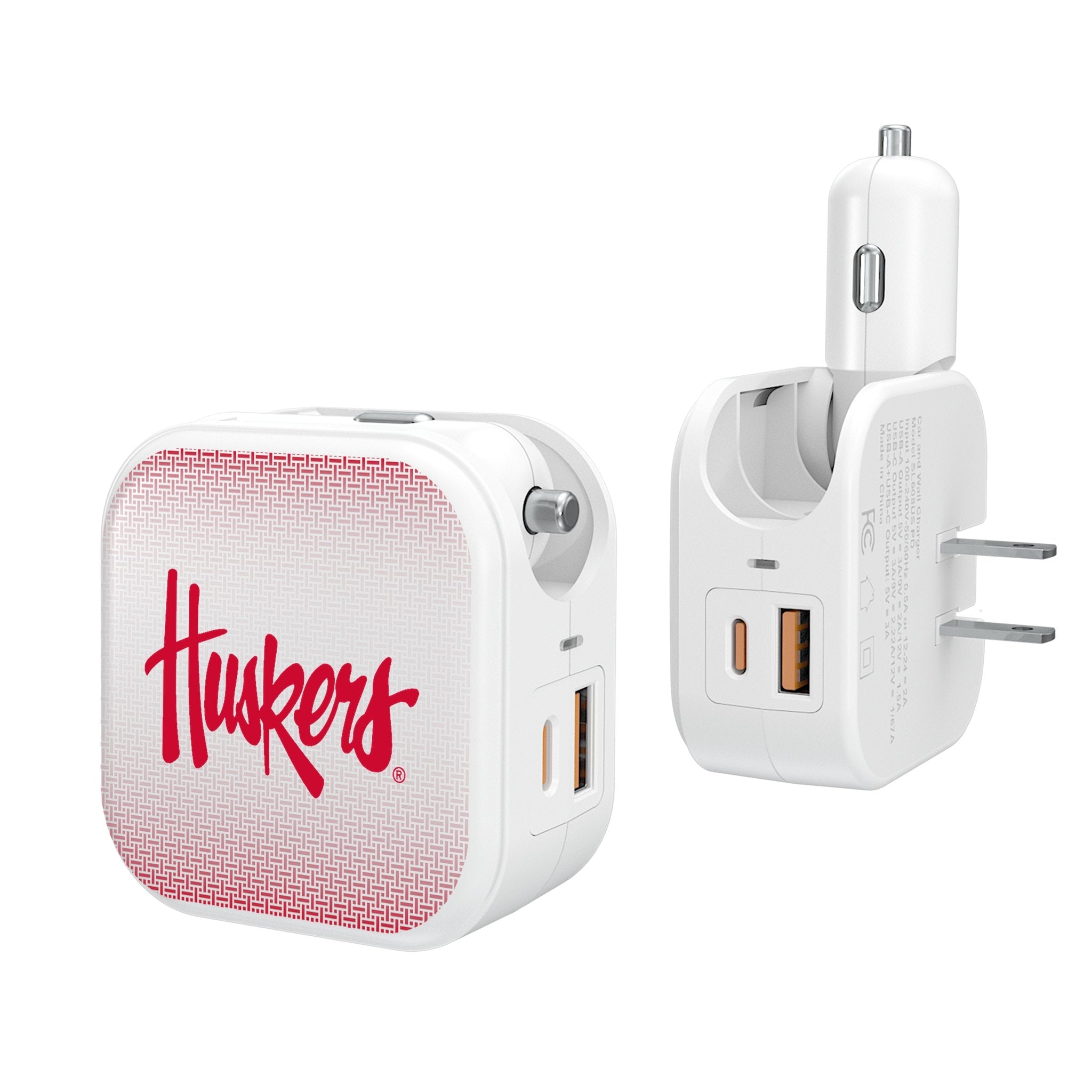 University of Nebraska Huskers Linen 2 in 1 USB Charger - Sports Gifts, Sports Memorabilia, Sports Collectibles, Fan Shop