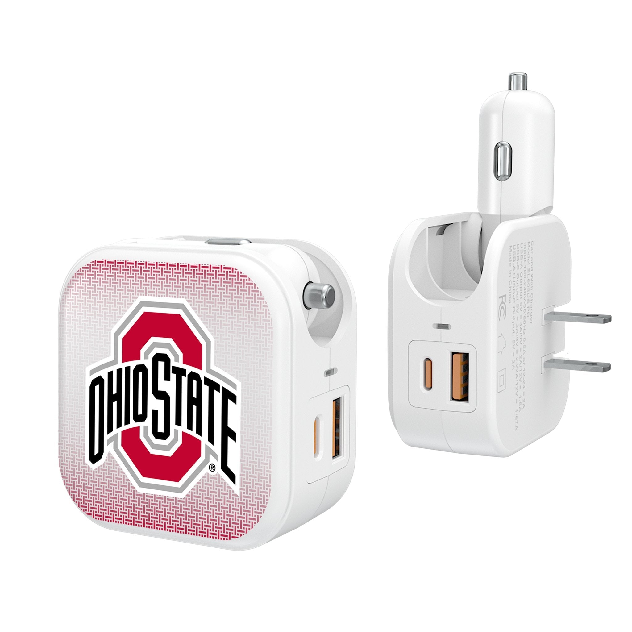 Ohio State University Buckeyes Linen 2 in 1 USB Charger - Sports Gifts, Sports Memorabilia, Sports Collectibles, Fan Shop