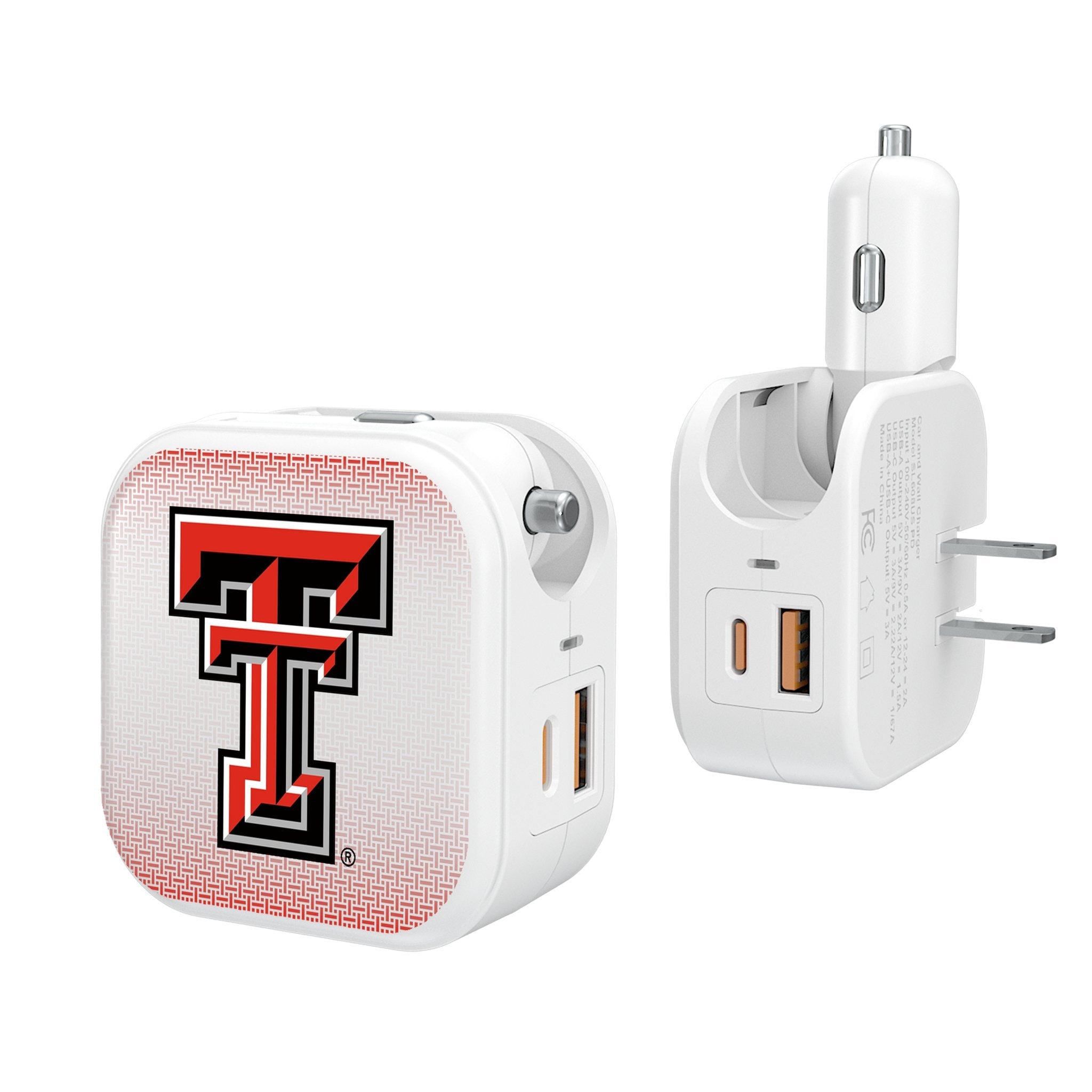Texas Tech Red Raiders Linen 2 in 1 USB Charger - Sports Gifts, Sports Memorabilia, Sports Collectibles, Fan Shop