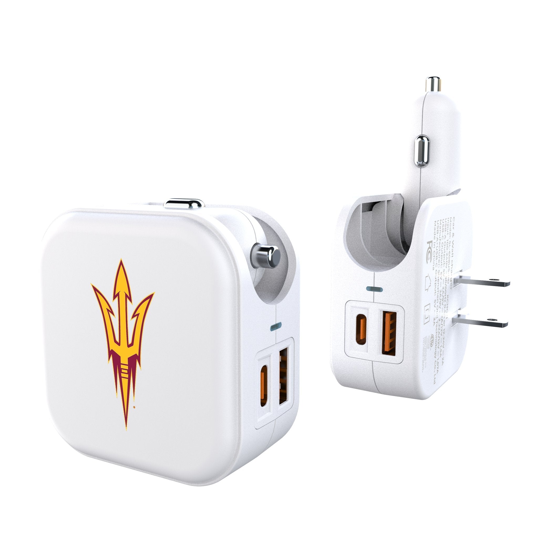 Arizona State University Sun Devils Insignia 2 in 1 USB Charger - Sports Gifts, Sports Memorabilia, Sports Collectibles, Fan Shop
