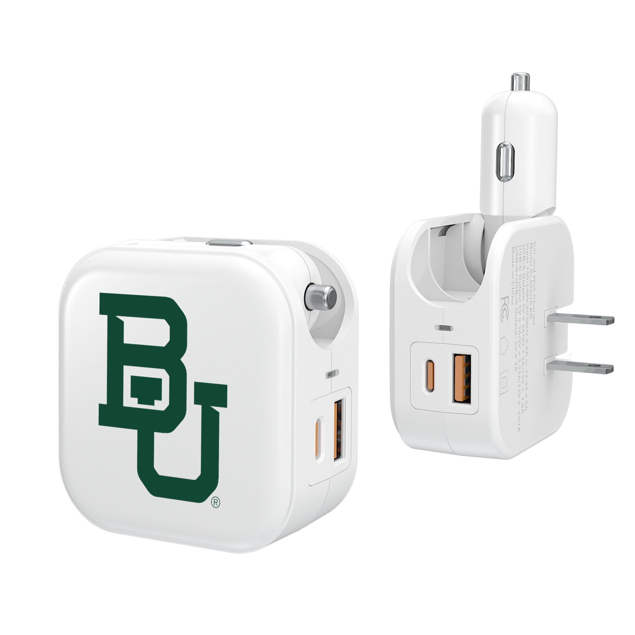 Baylor University Bears Insignia 2 in 1 USB Charger - Sports Gifts, Sports Memorabilia, Sports Collectibles, Fan Shop