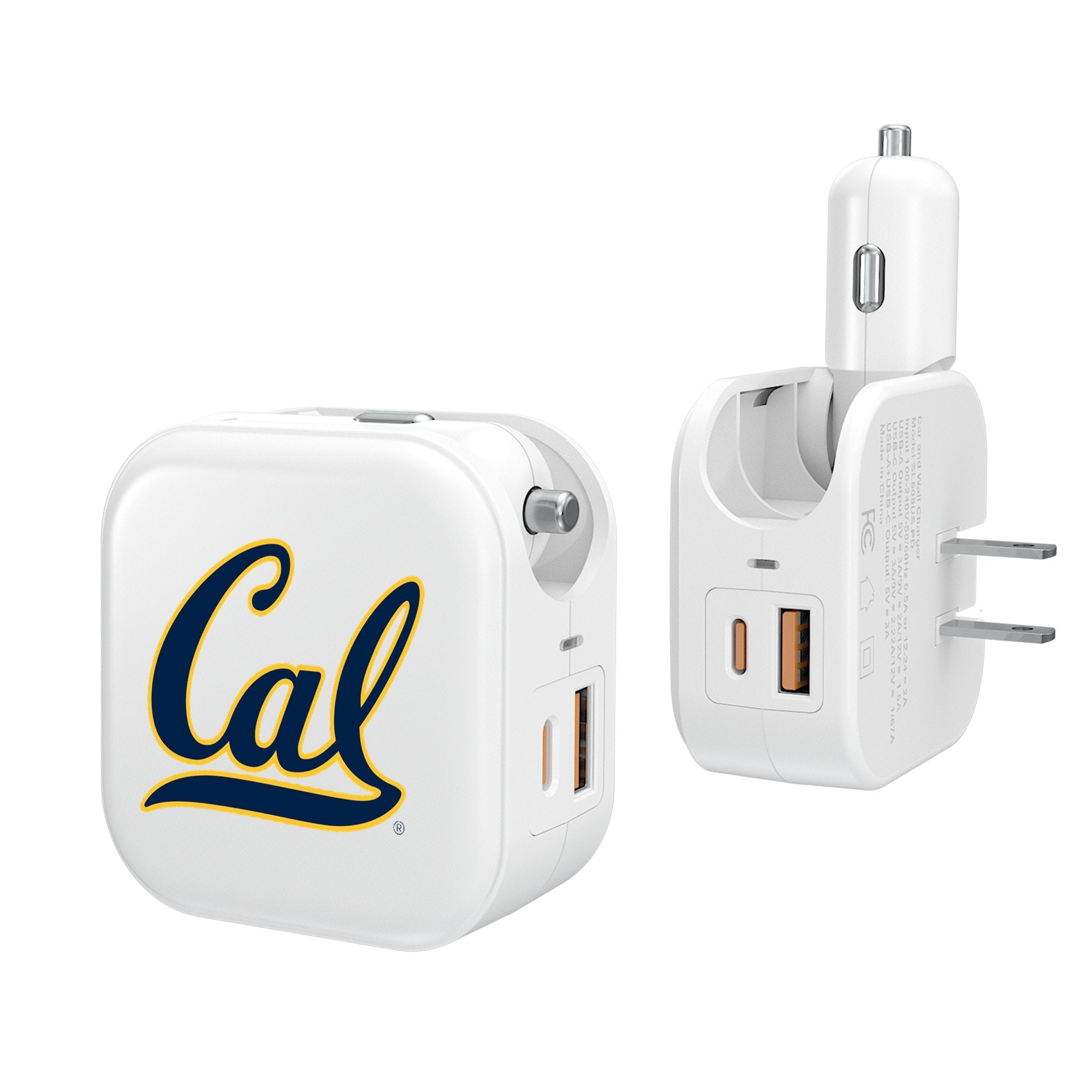 University of California Berkeley Golden Bears Insignia 2 in 1 USB Charger - Sports Gifts, Sports Memorabilia, Sports Collectibles, Fan Shop