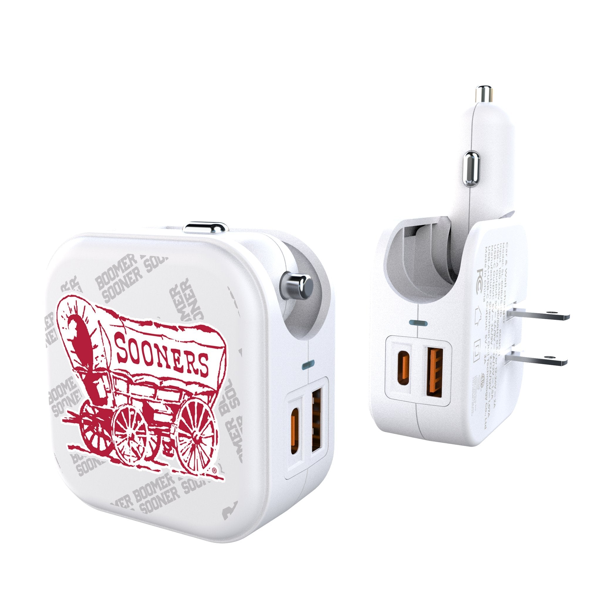 University of Oklahoma Sooners Quadtile 2 in 1 USB Charger - Sports Gifts, Sports Memorabilia, Sports Collectibles, Fan Shop