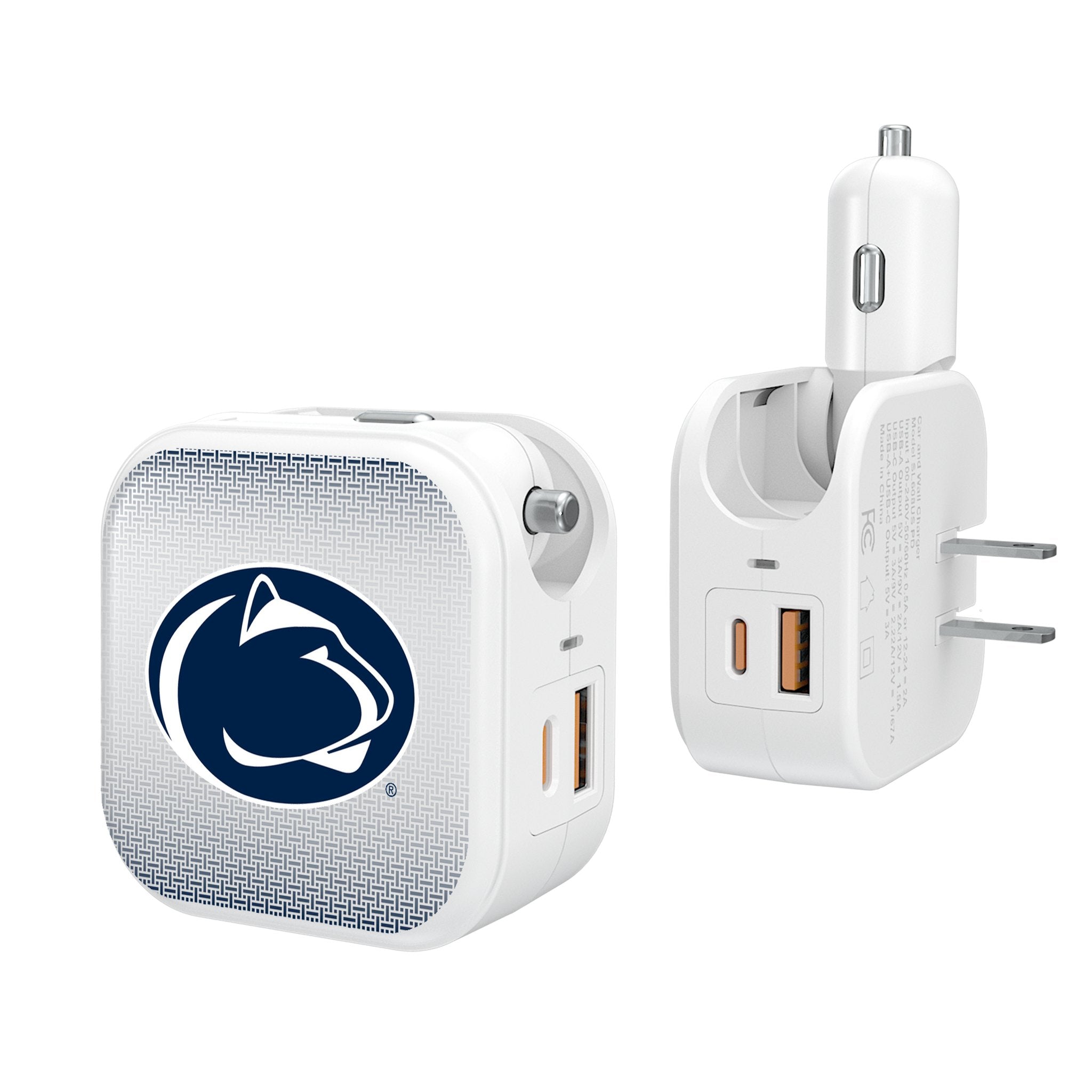 Pennsylvania State University Nittany Lions Linen 2 in 1 USB Charger - Sports Gifts, Sports Memorabilia, Sports Collectibles, Fan Shop