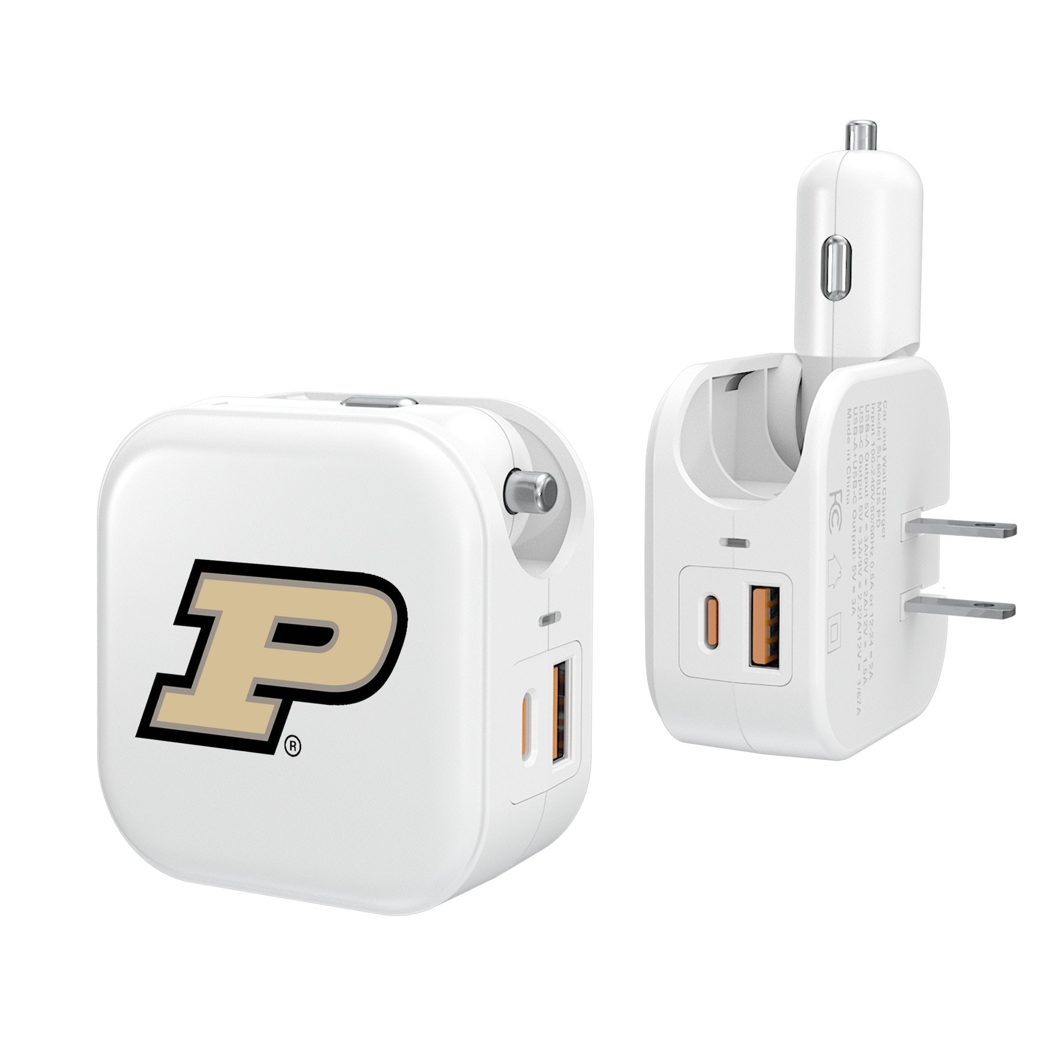 Purdue University Boilermakers Insignia 2 in 1 USB Charger - Sports Gifts, Sports Memorabilia, Sports Collectibles, Fan Shop