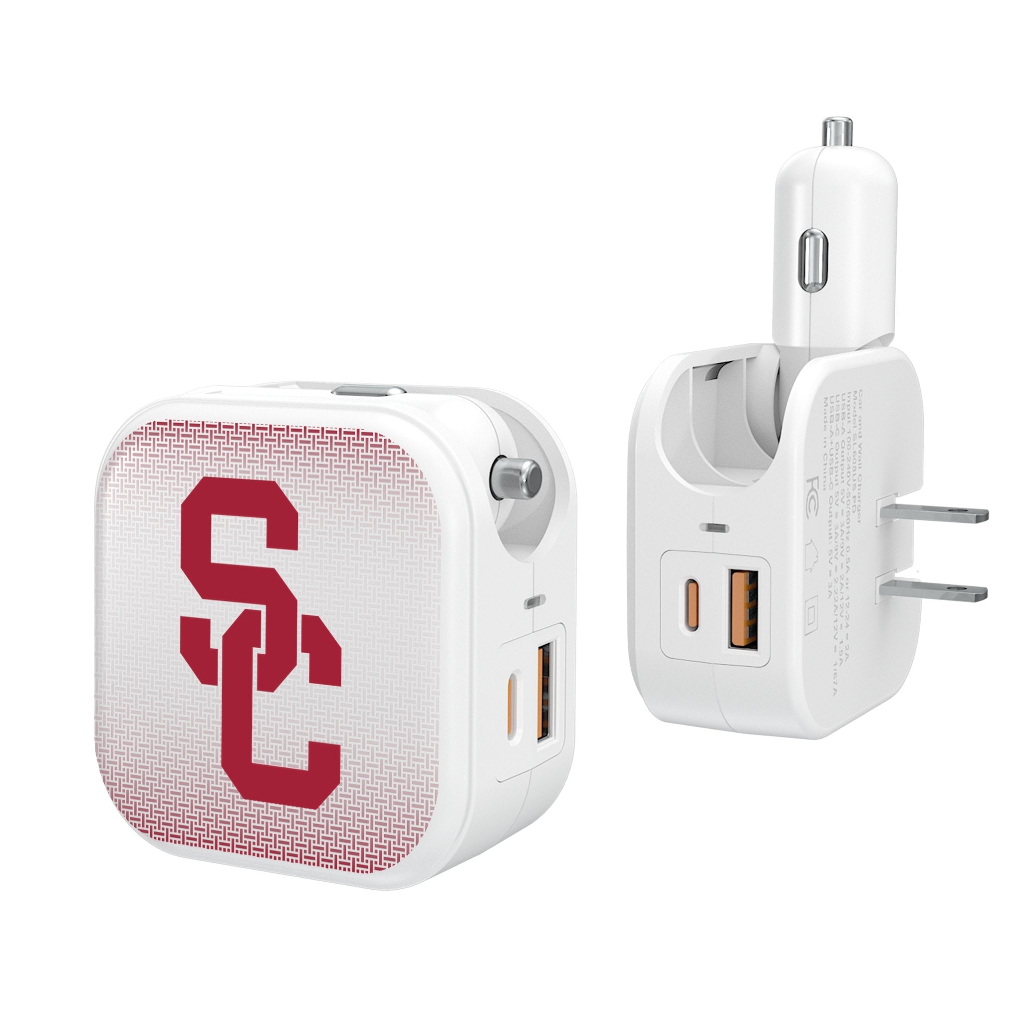 University of Southern California Trojans Linen 2 in 1 USB Charger - Sports Gifts, Sports Memorabilia, Sports Collectibles, Fan Shop