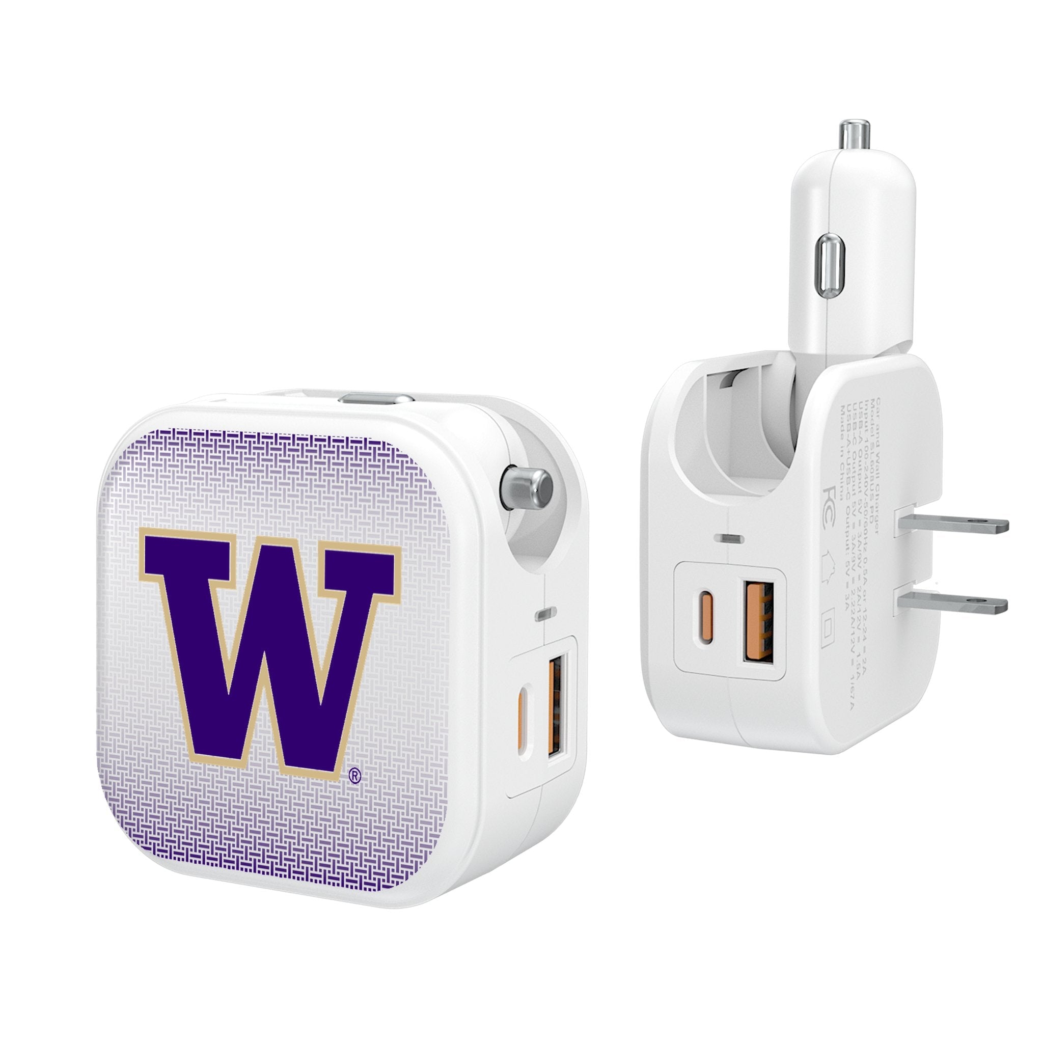 University of Washington Huskies Linen 2 in 1 USB Charger - Sports Gifts, Sports Memorabilia, Sports Collectibles, Fan Shop