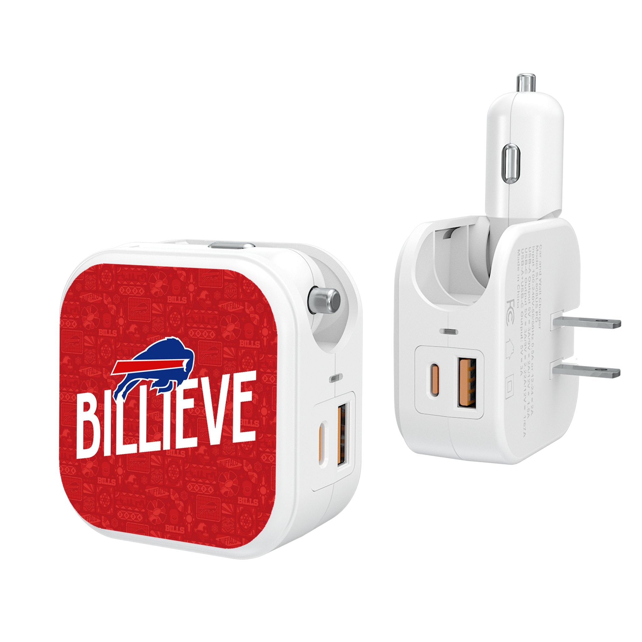 Buffalo Bills 2024 Illustrated Limited Edition 2 in 1 USB Charger - Sports Gifts, Sports Memorabilia, Sports Collectibles, Fan Shop